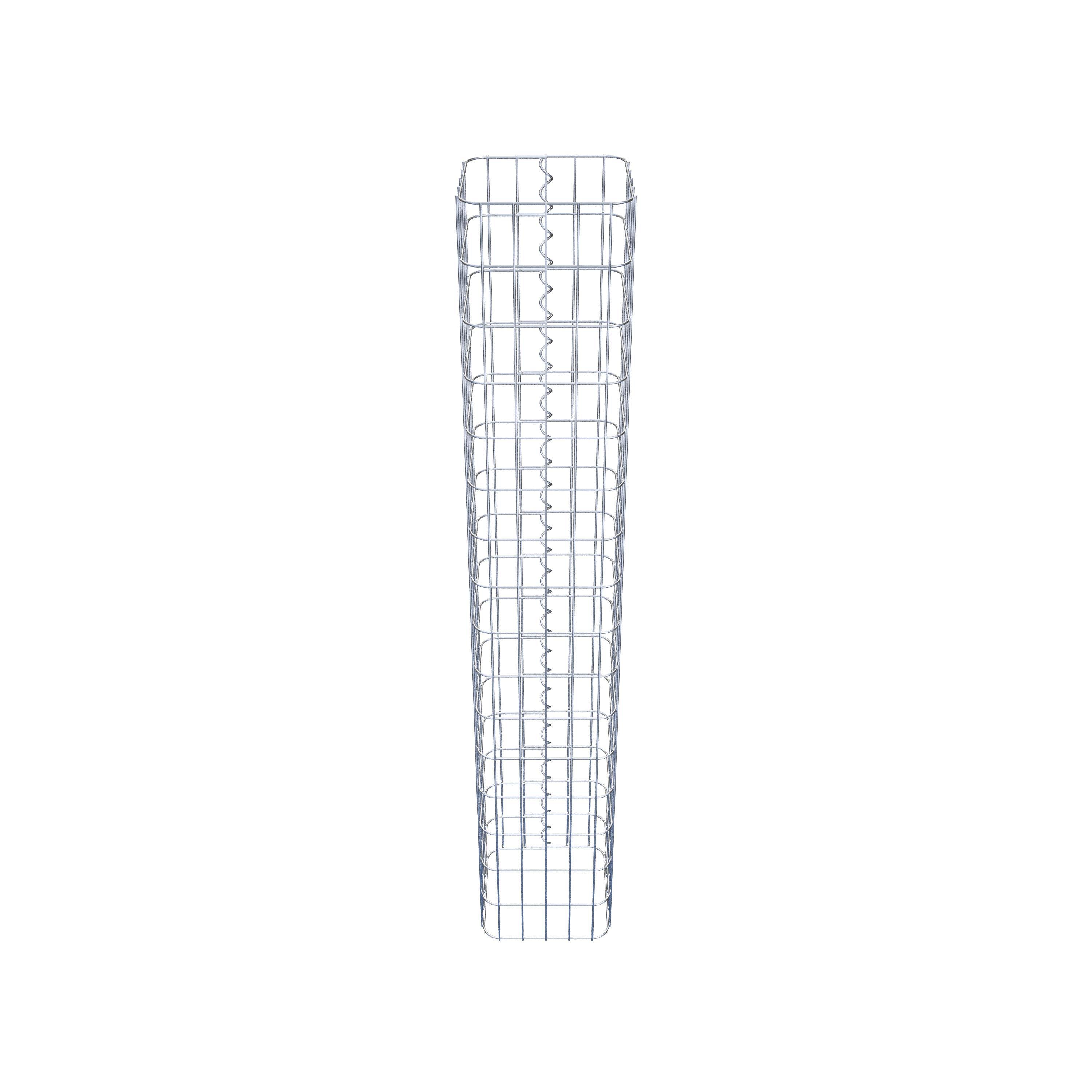 Colonne gabion carrée 27 cm x 27 cm, hauteur 160 cm, L 5 cm x 10 cm