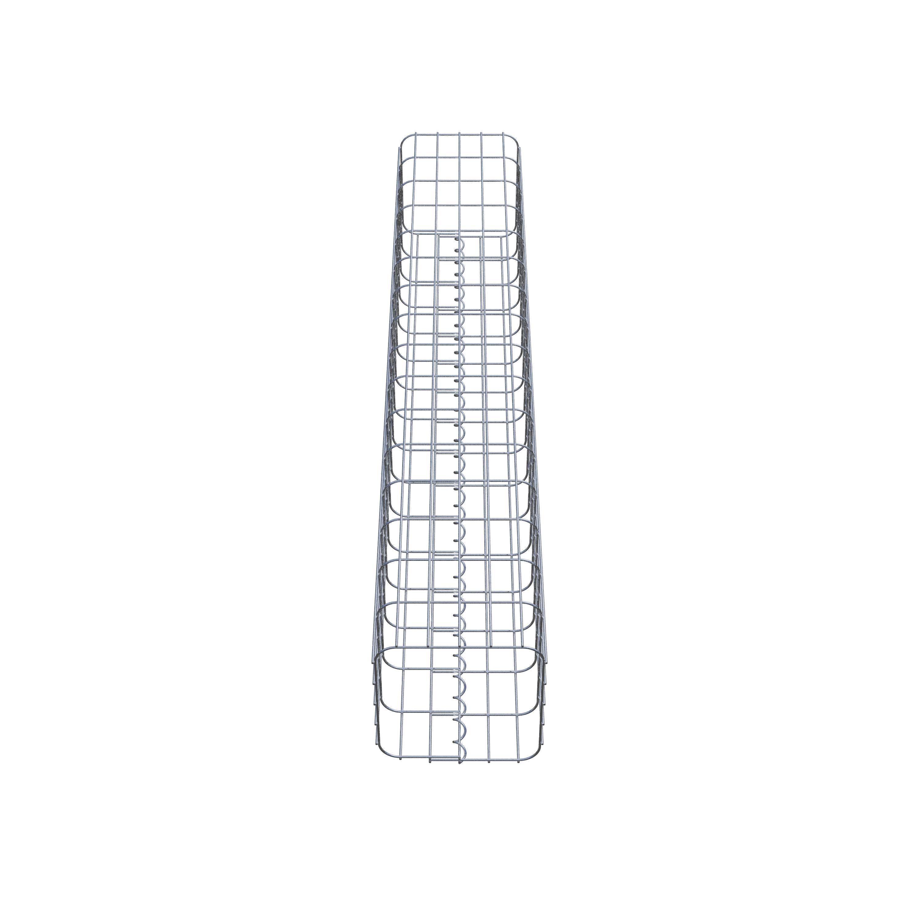 Colonne gabion carrée 27 cm x 27 cm, hauteur 160 cm, L 5 cm x 10 cm