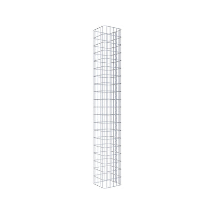 Gabion column square 27 cm x 27 cm, 200 cm high, MW 5 cm x 10 cm