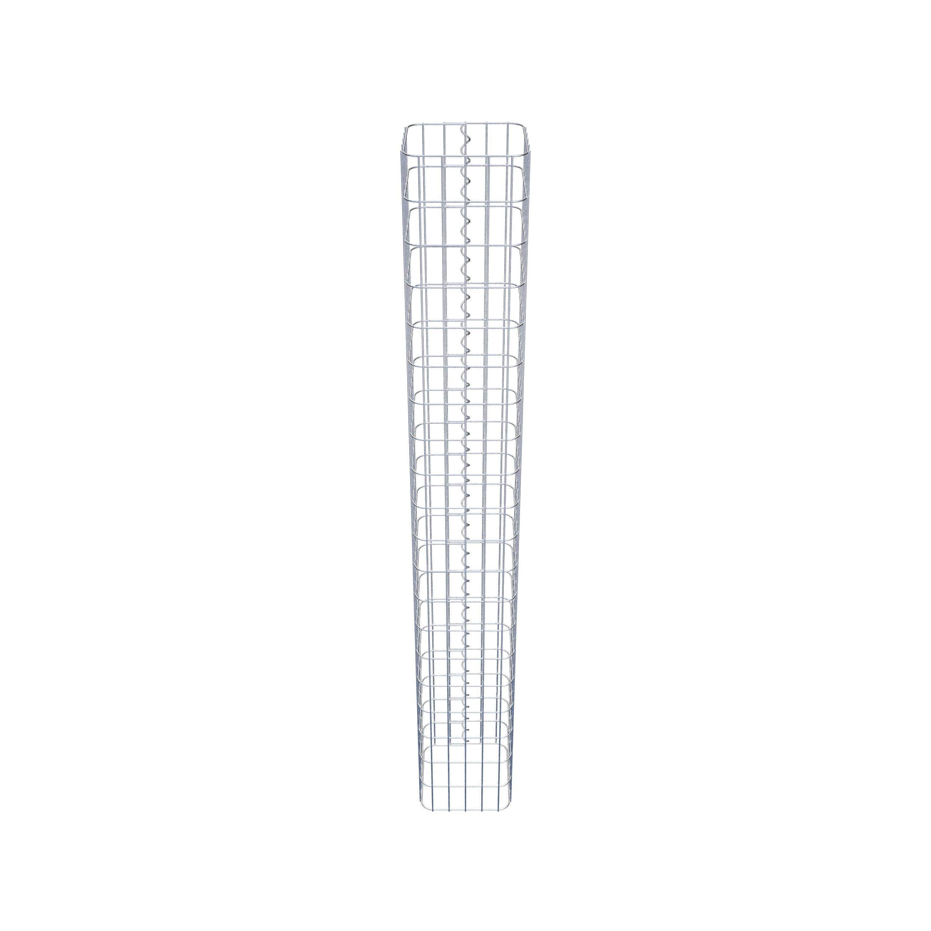 Colonne gabion carrée 27 cm x 27 cm, hauteur 200 cm, MW 5 cm x 10 cm