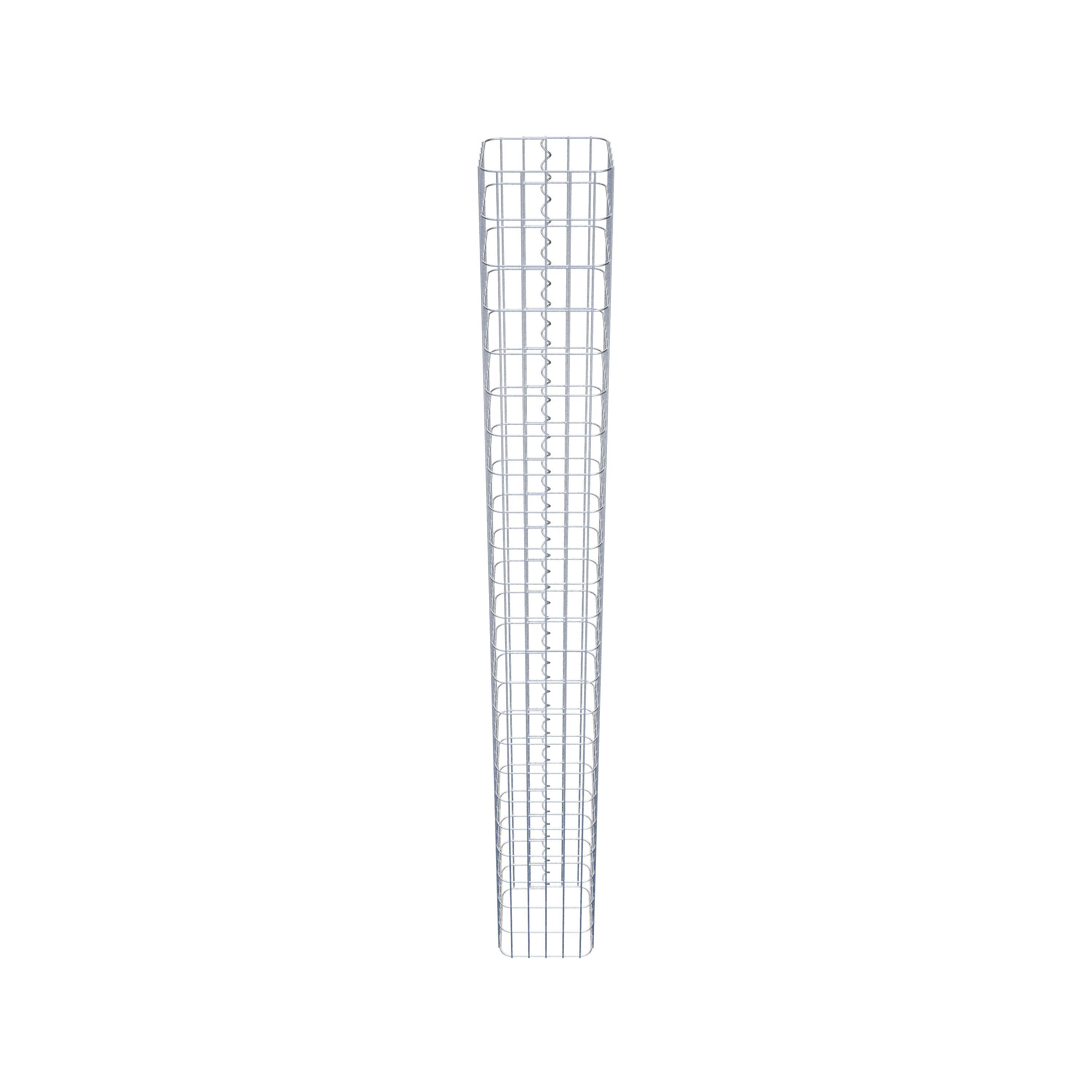 Colonne gabion carrée 27 cm x 27 cm, hauteur 230 cm, MW 5 cm x 10 cm