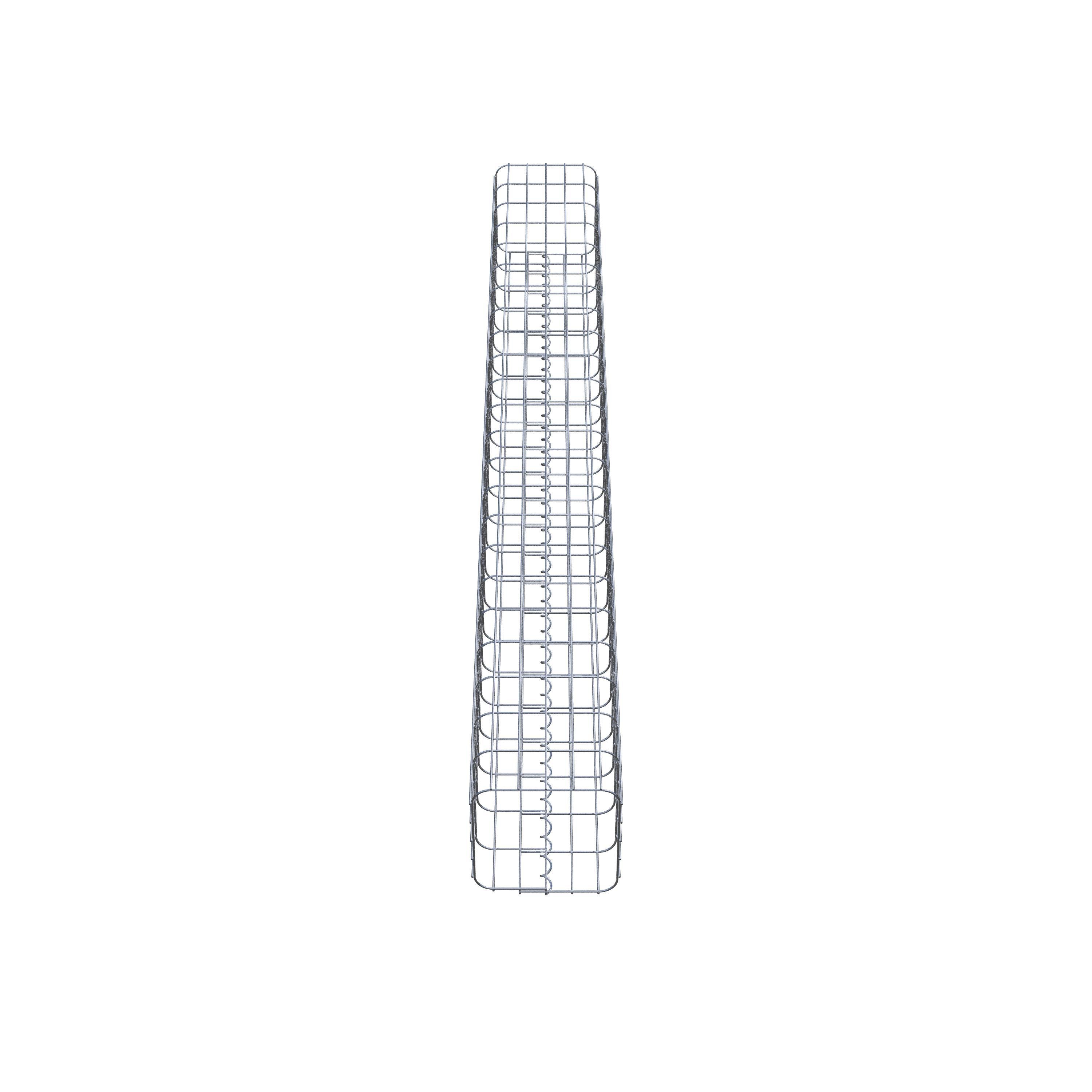 Colonne gabion carrée 27 cm x 27 cm, hauteur 230 cm, MW 5 cm x 10 cm