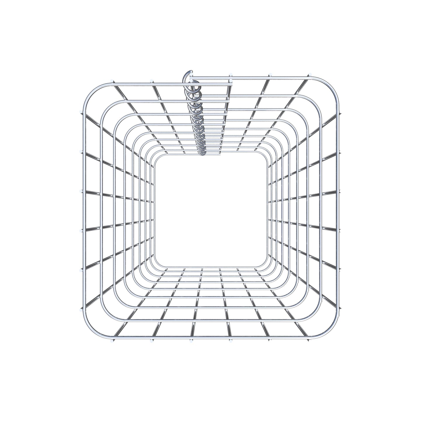 Schanskorfzuil, hoekig 32 cm x 32 cm, 80 cm hoog, MW 5 cm x 10 cm