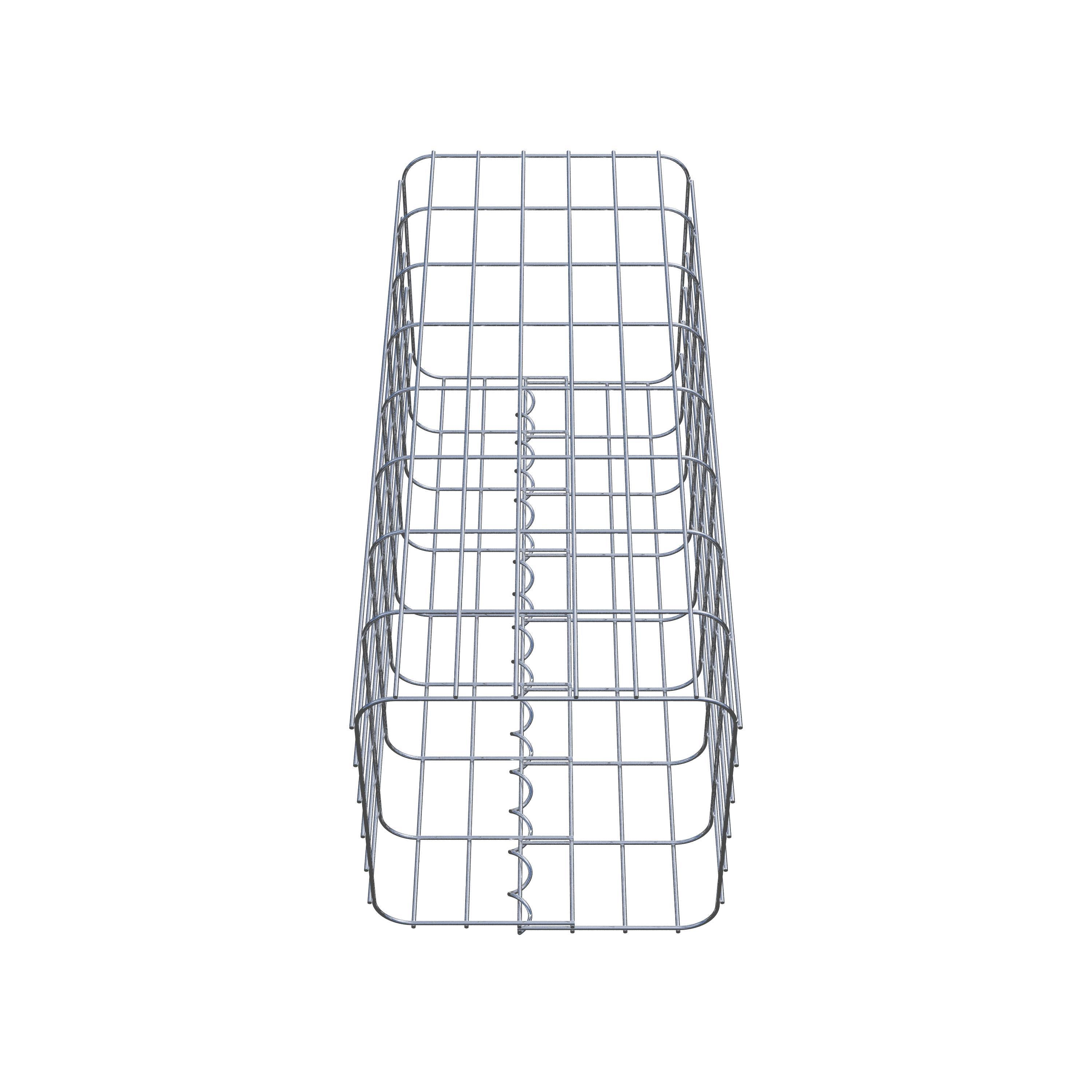 Colonne gabion carrée 32 cm x 32 cm, hauteur 80 cm, MW 5 cm x 10 cm