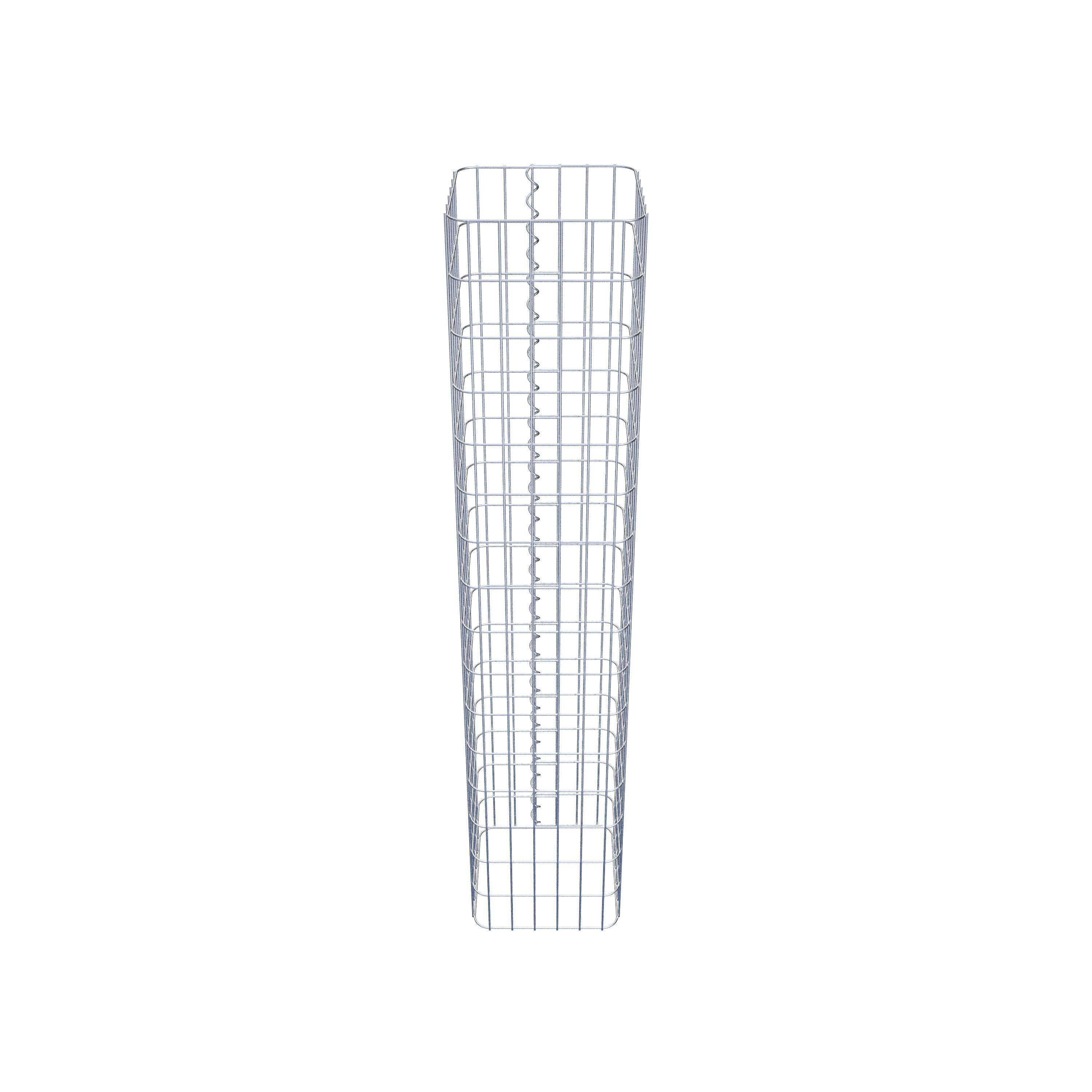 Colonne gabion carrée 32 cm x 32 cm, hauteur 160 cm, L 5 cm x 10 cm