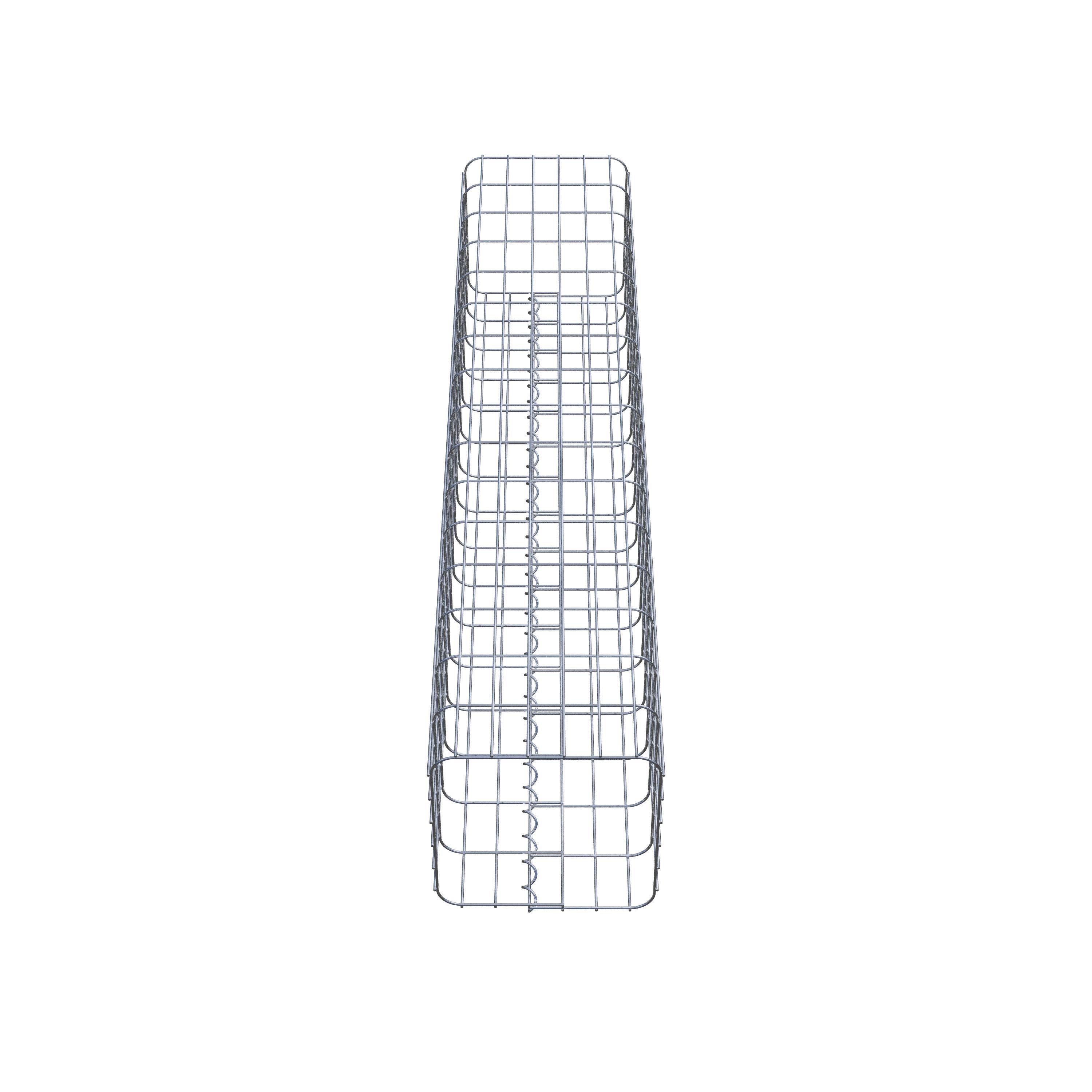 Colonne gabion carrée 32 cm x 32 cm, hauteur 160 cm, L 5 cm x 10 cm