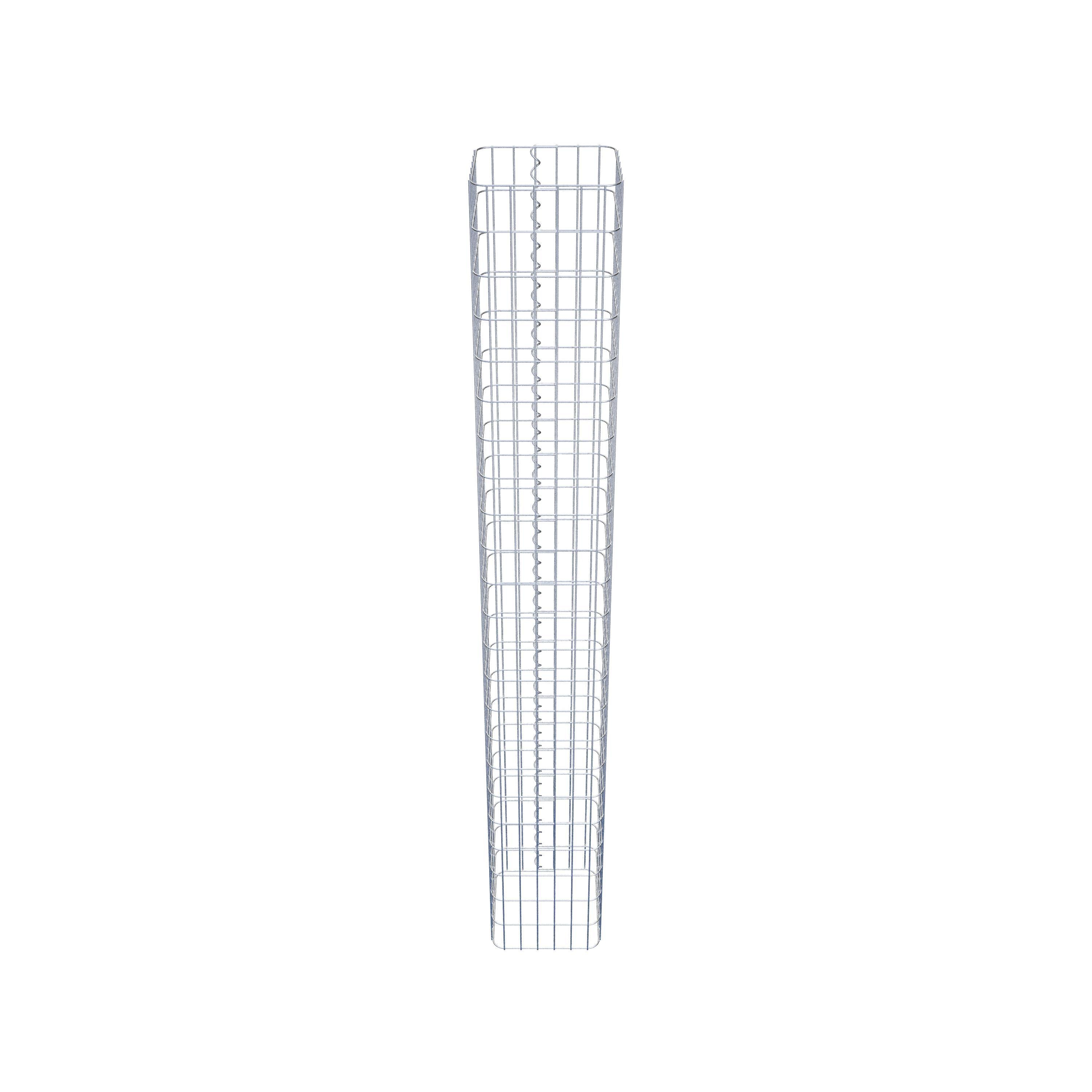 Colonne gabion carrée 32 cm x 32 cm, hauteur 230 cm, L 5 cm x 10 cm