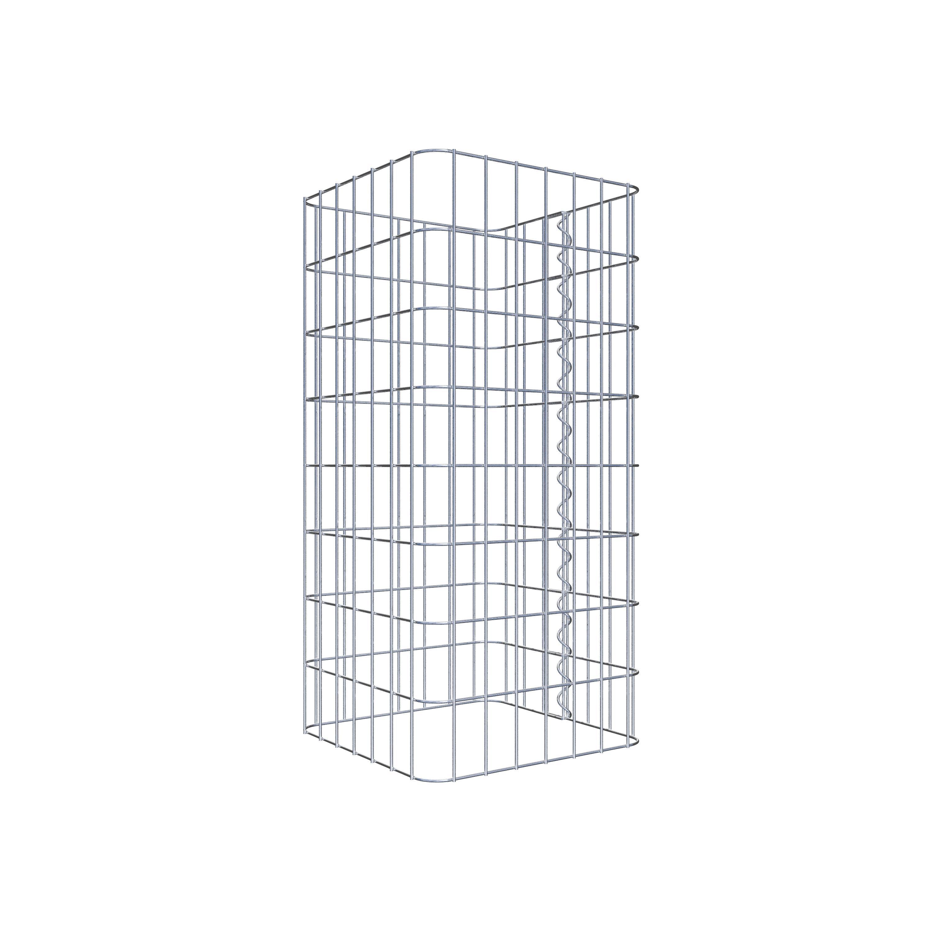 Colonne gabion carrée 37 cm x 37 cm, hauteur 80 cm, L 5 cm x 10 cm