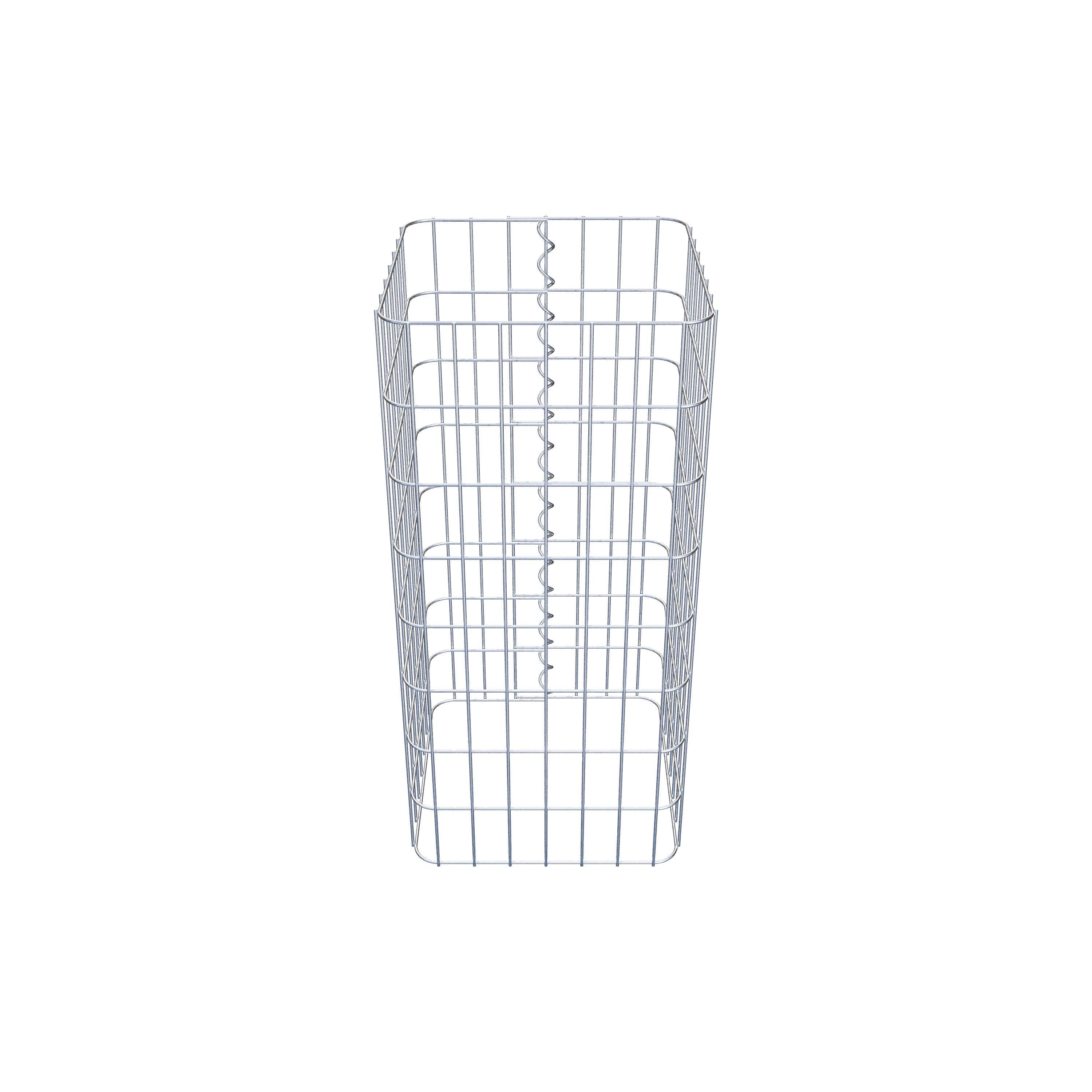 Colonne gabion carrée 37 cm x 37 cm, hauteur 80 cm, L 5 cm x 10 cm