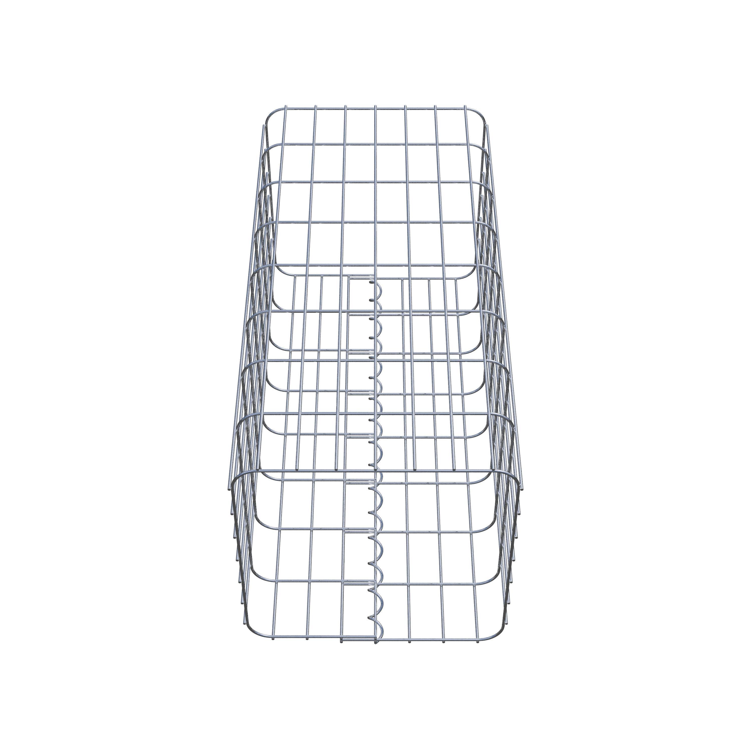 Colonne gabion carrée 37 cm x 37 cm, hauteur 80 cm, L 5 cm x 10 cm