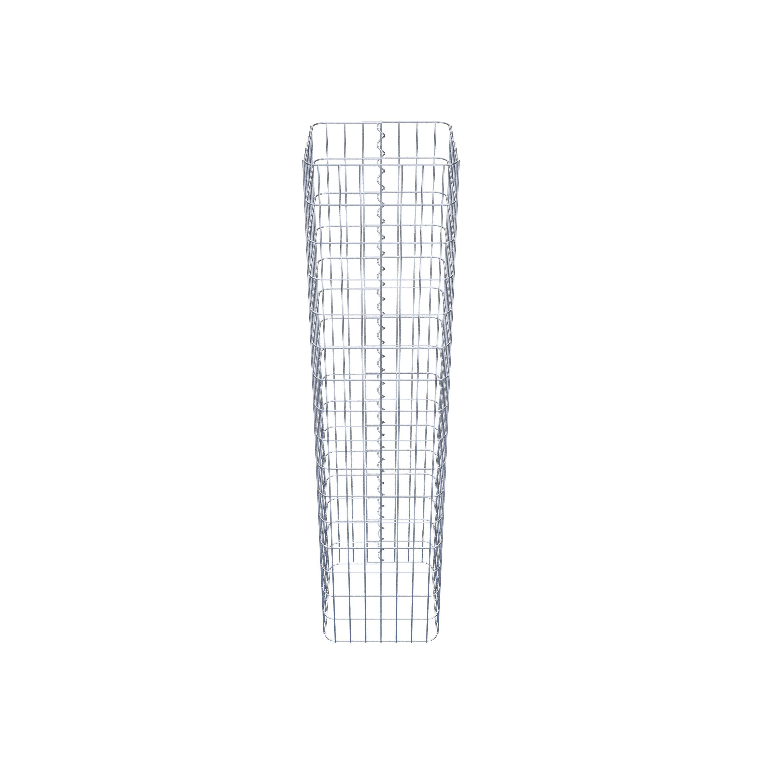 Colonne gabion carrée 37 cm x 37 cm, hauteur 160 cm, L 5 cm x 10 cm