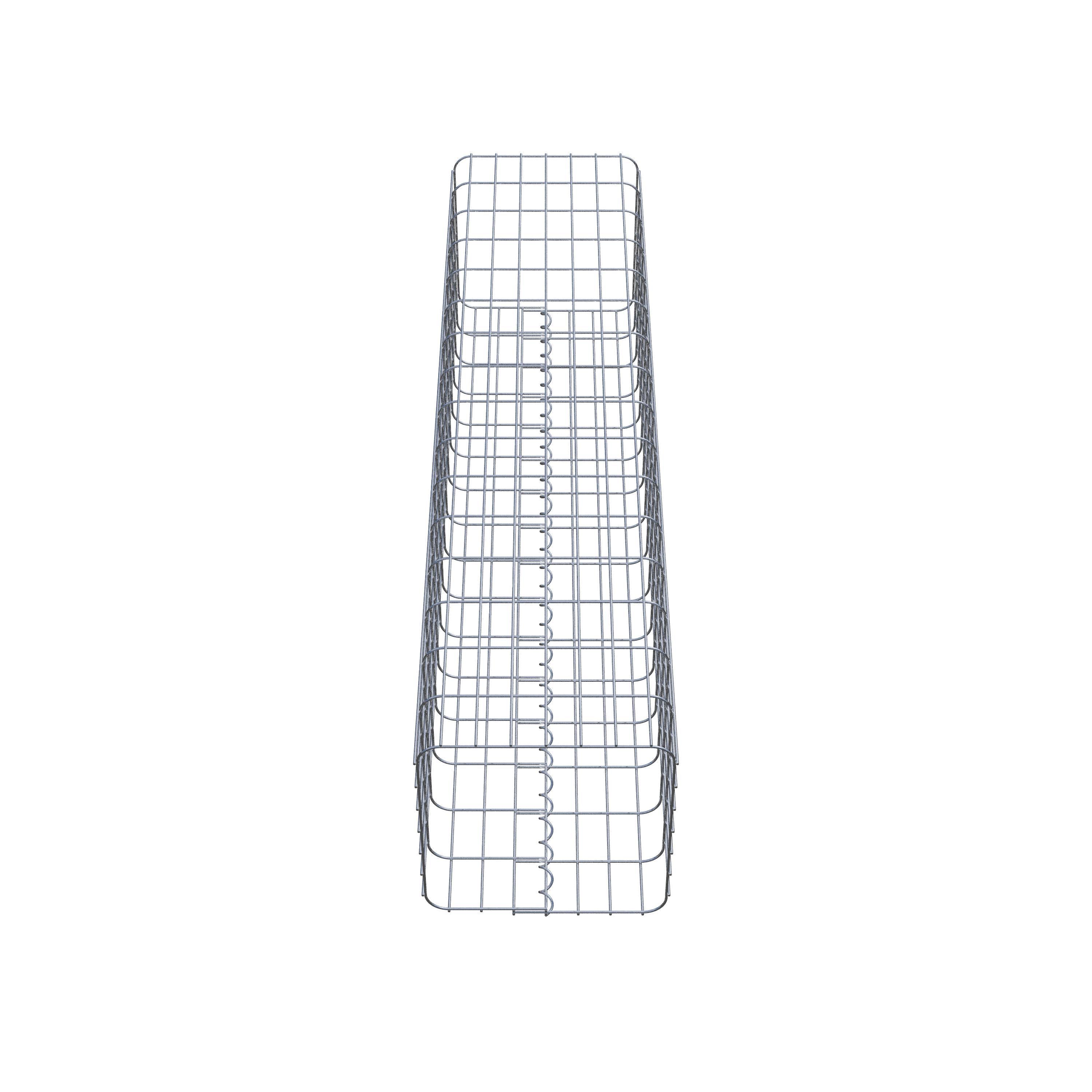 Colonne gabion carrée 37 cm x 37 cm, hauteur 160 cm, L 5 cm x 10 cm