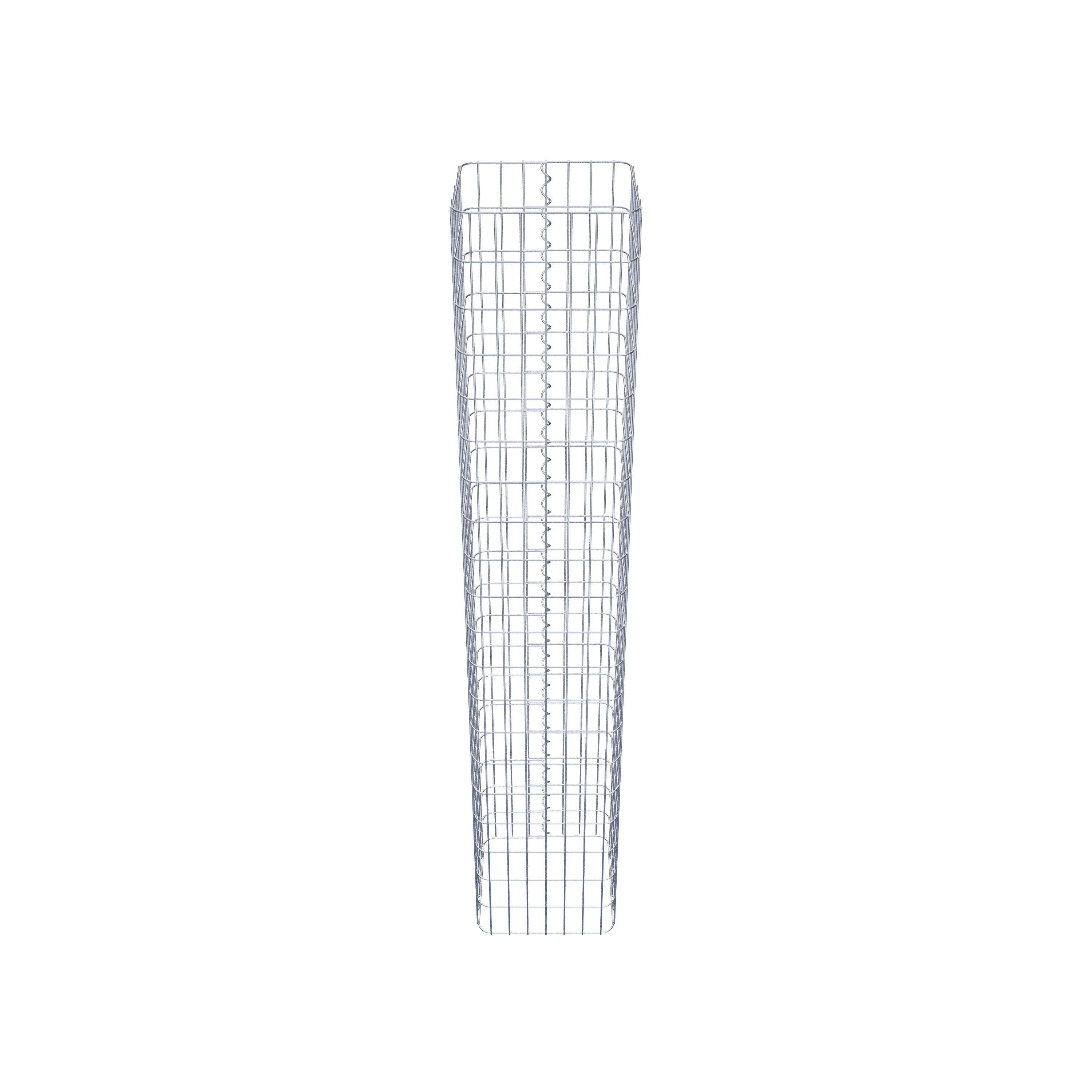 Colonne gabion carrée 37 cm x 37 cm, hauteur 200 cm, MW 5 cm x 10 cm