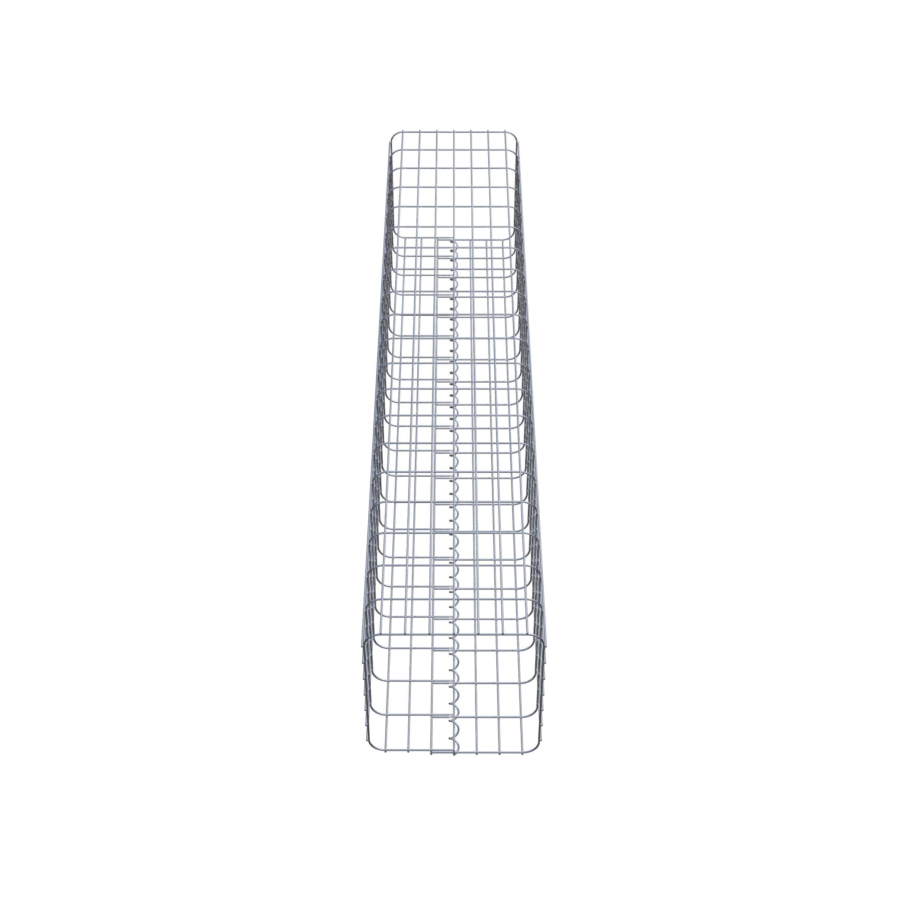 Colonne gabion carrée 37 cm x 37 cm, hauteur 200 cm, MW 5 cm x 10 cm