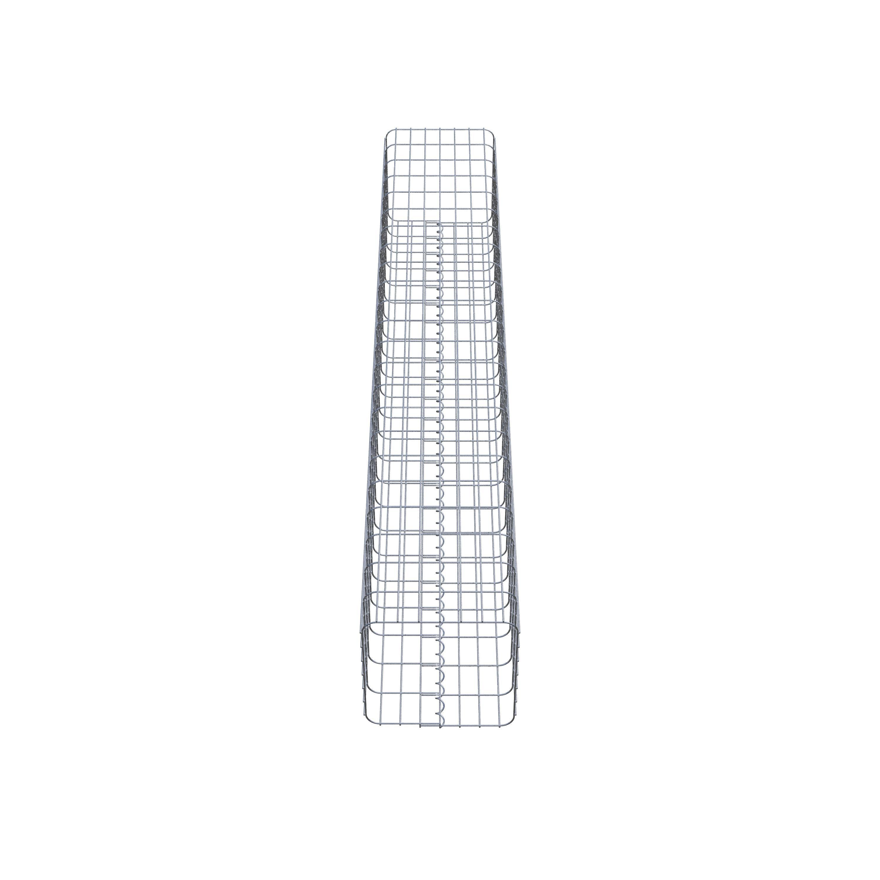 Colonne gabion carrée 37 cm x 37 cm, hauteur 230 cm, L 5 cm x 10 cm