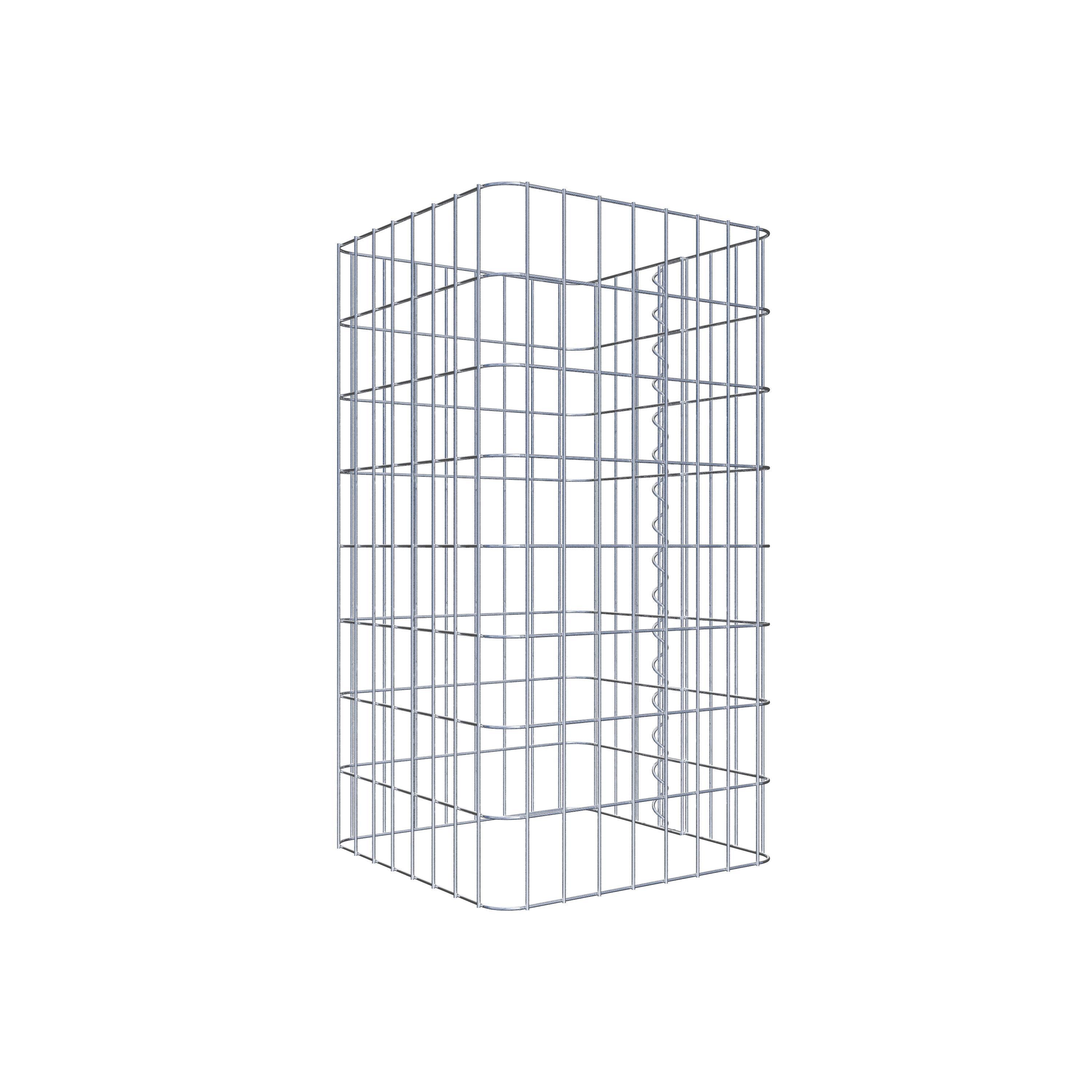 Colonne gabion carrée 42 cm x 42 cm, hauteur 80 cm, MW 5 cm x 10 cm