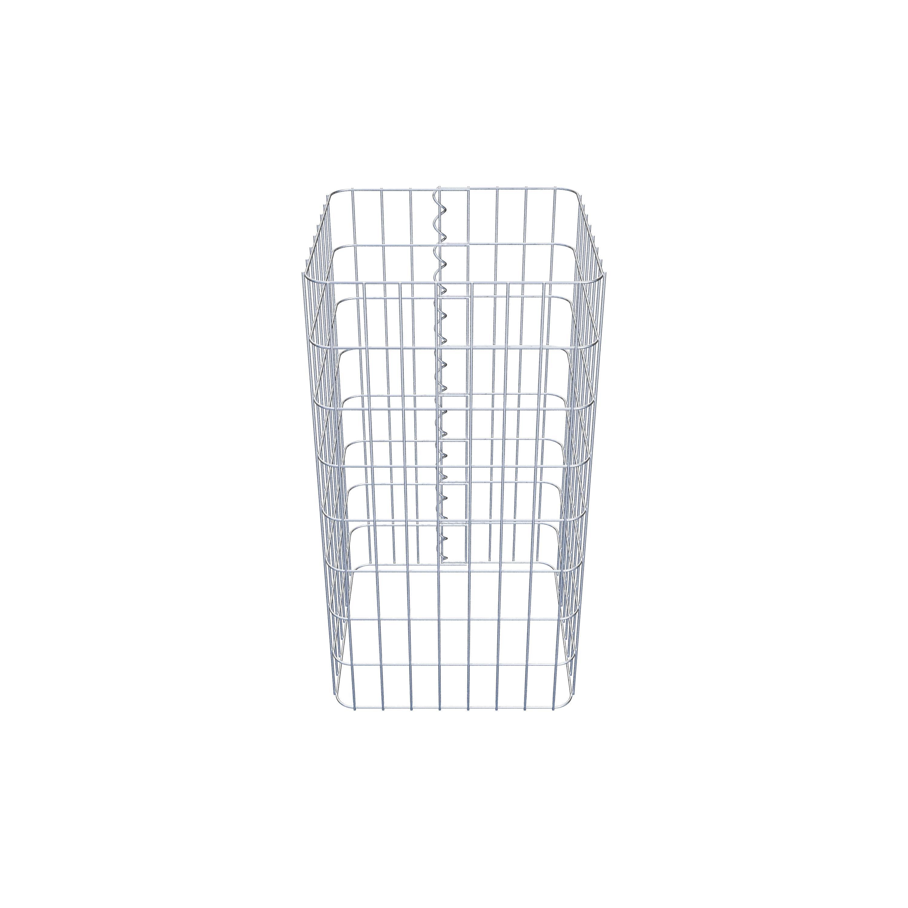 Colonne gabion carrée 42 cm x 42 cm, hauteur 80 cm, MW 5 cm x 10 cm