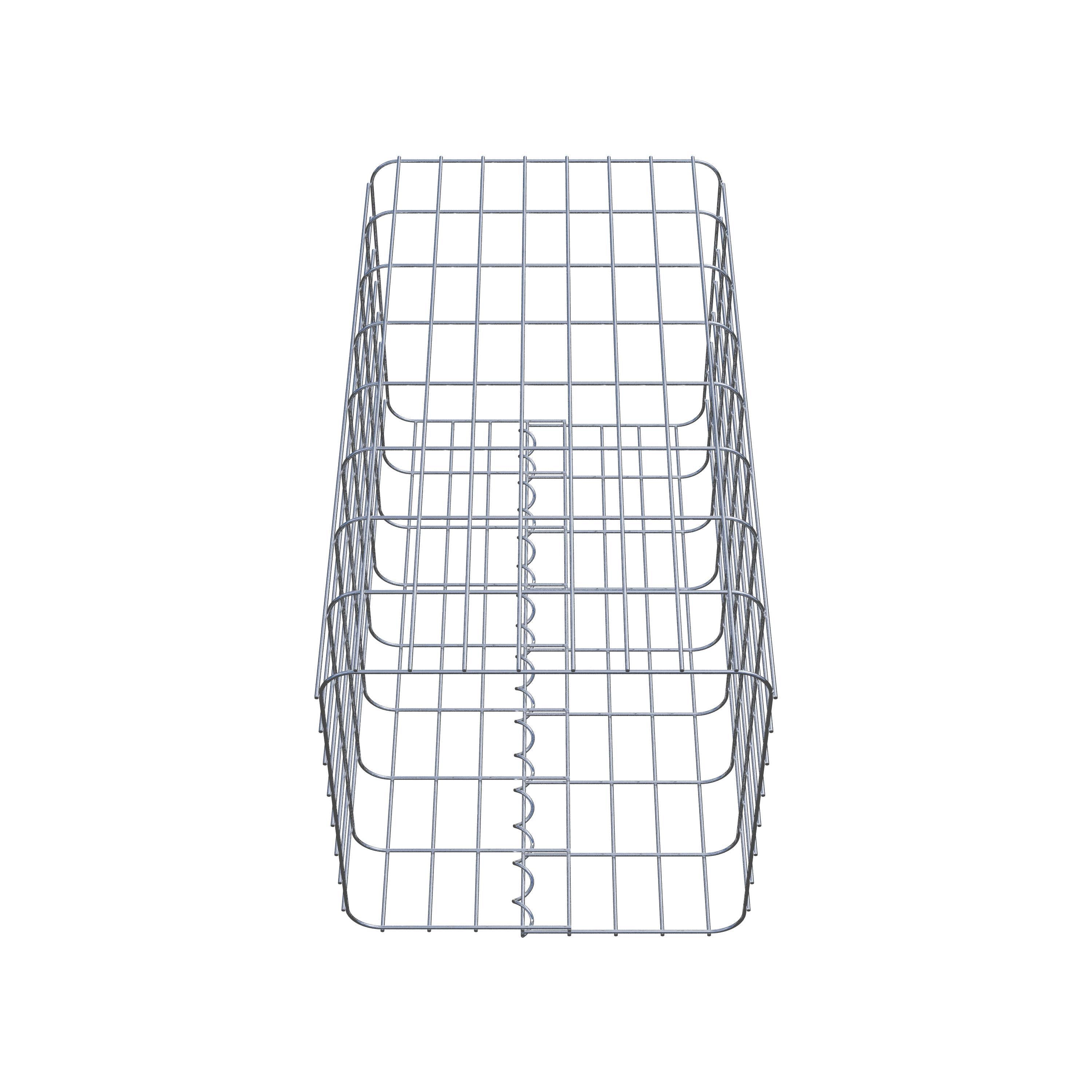 Colonne gabion carrée 42 cm x 42 cm, hauteur 80 cm, MW 5 cm x 10 cm