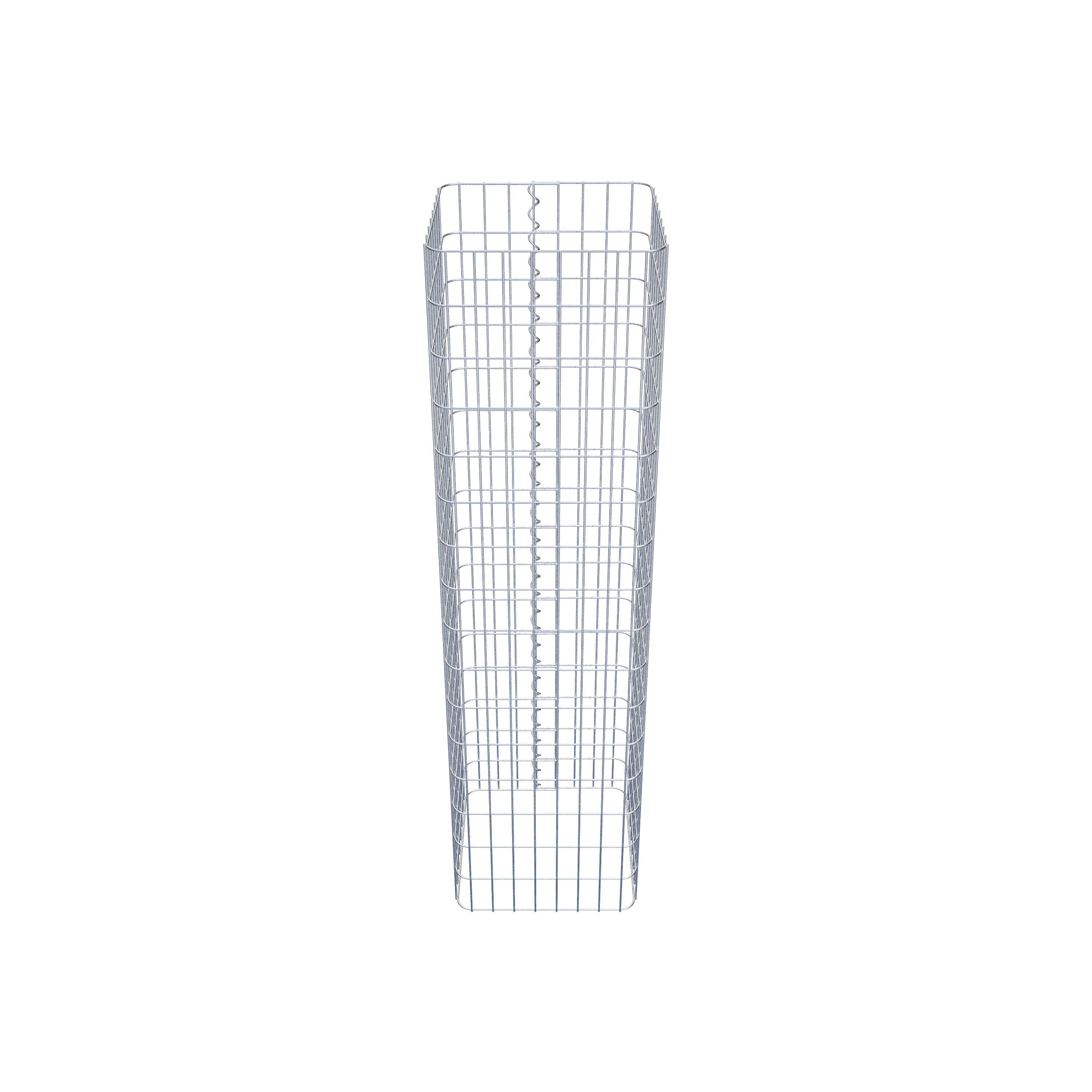 Colonne gabion carrée 42 cm x 42 cm, hauteur 160 cm, L 5 cm x 10 cm