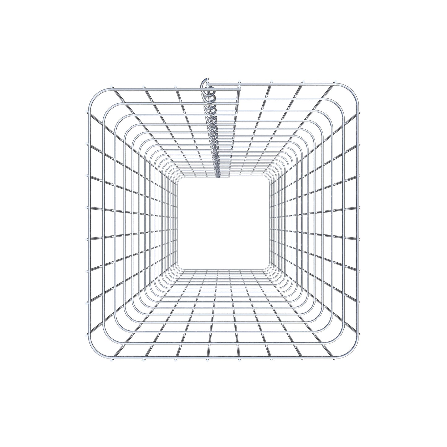 Gabionensäule eckig 42  cm x 42  cm, 160 cm Höhe, MW 5 cm x 10 cm