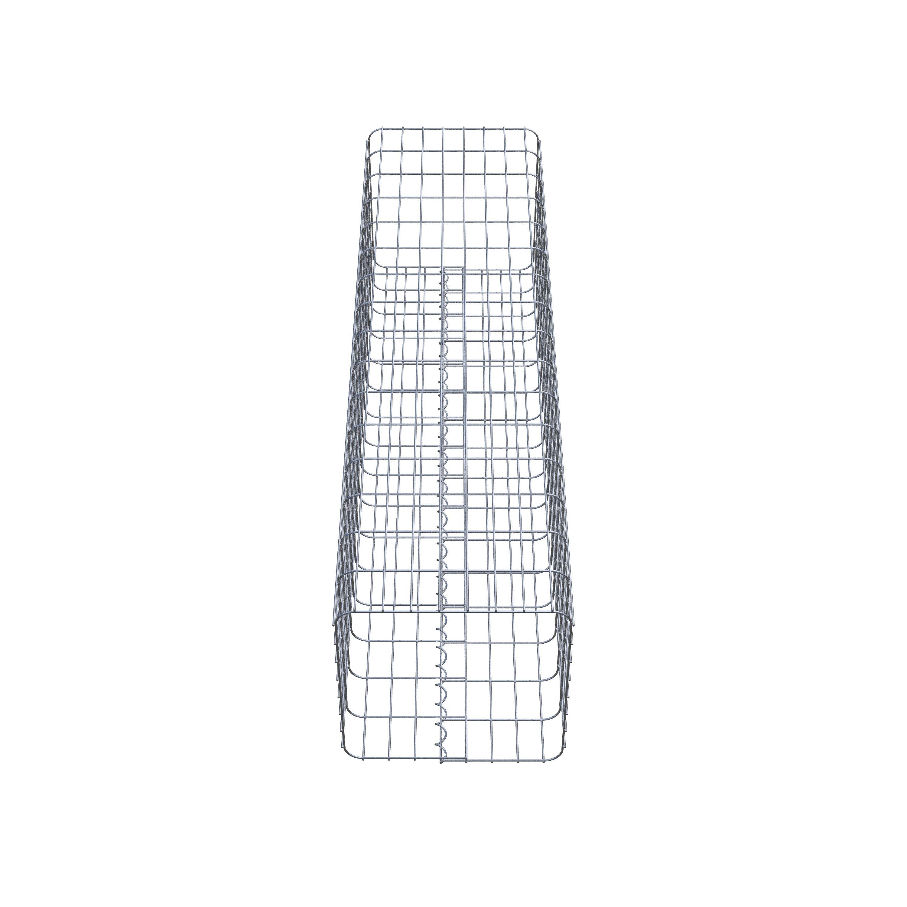 Colonne gabion carrée 42 cm x 42 cm, hauteur 160 cm, L 5 cm x 10 cm