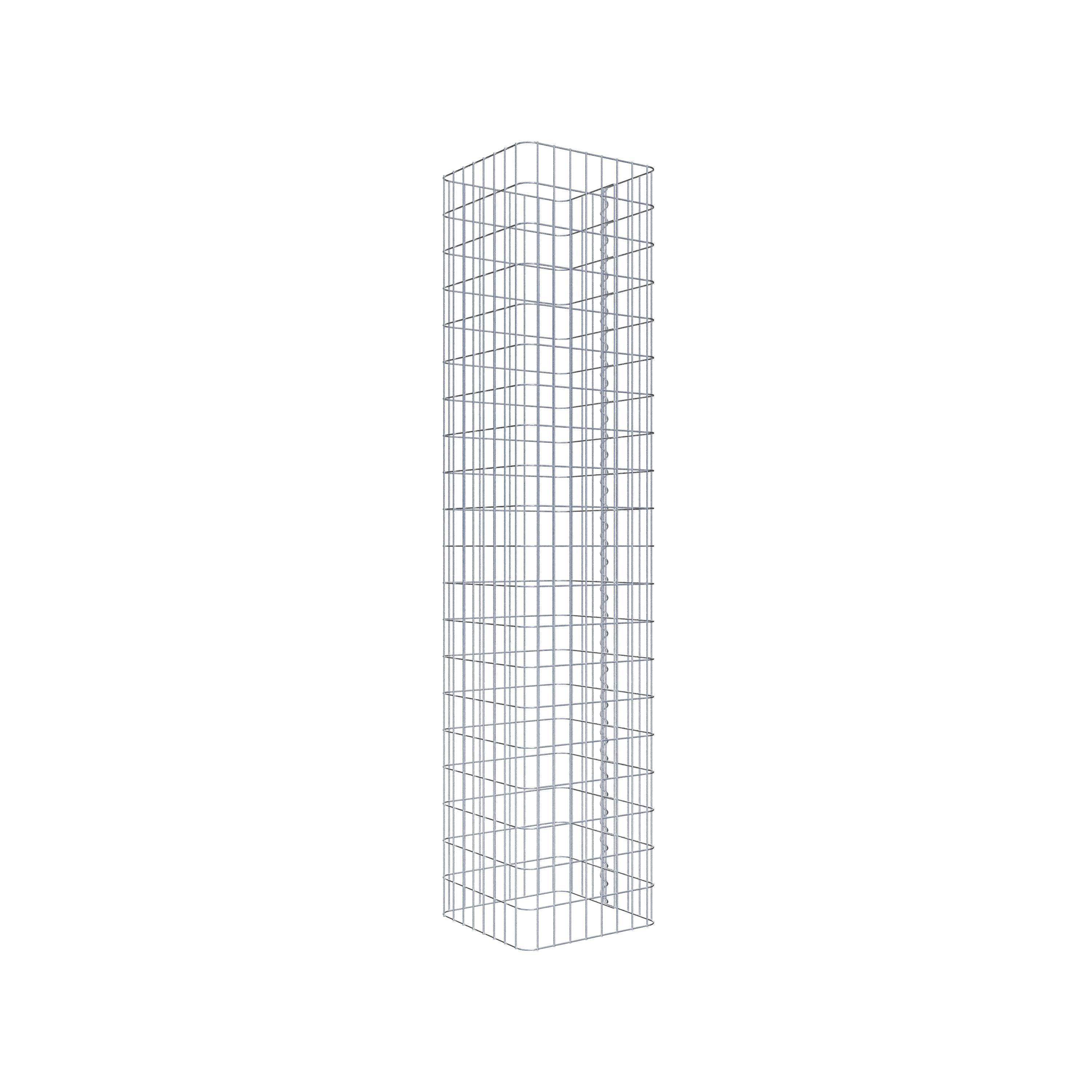 Colonne gabion carrée 42 cm x 42 cm, hauteur 200 cm, MW 5 cm x 10 cm