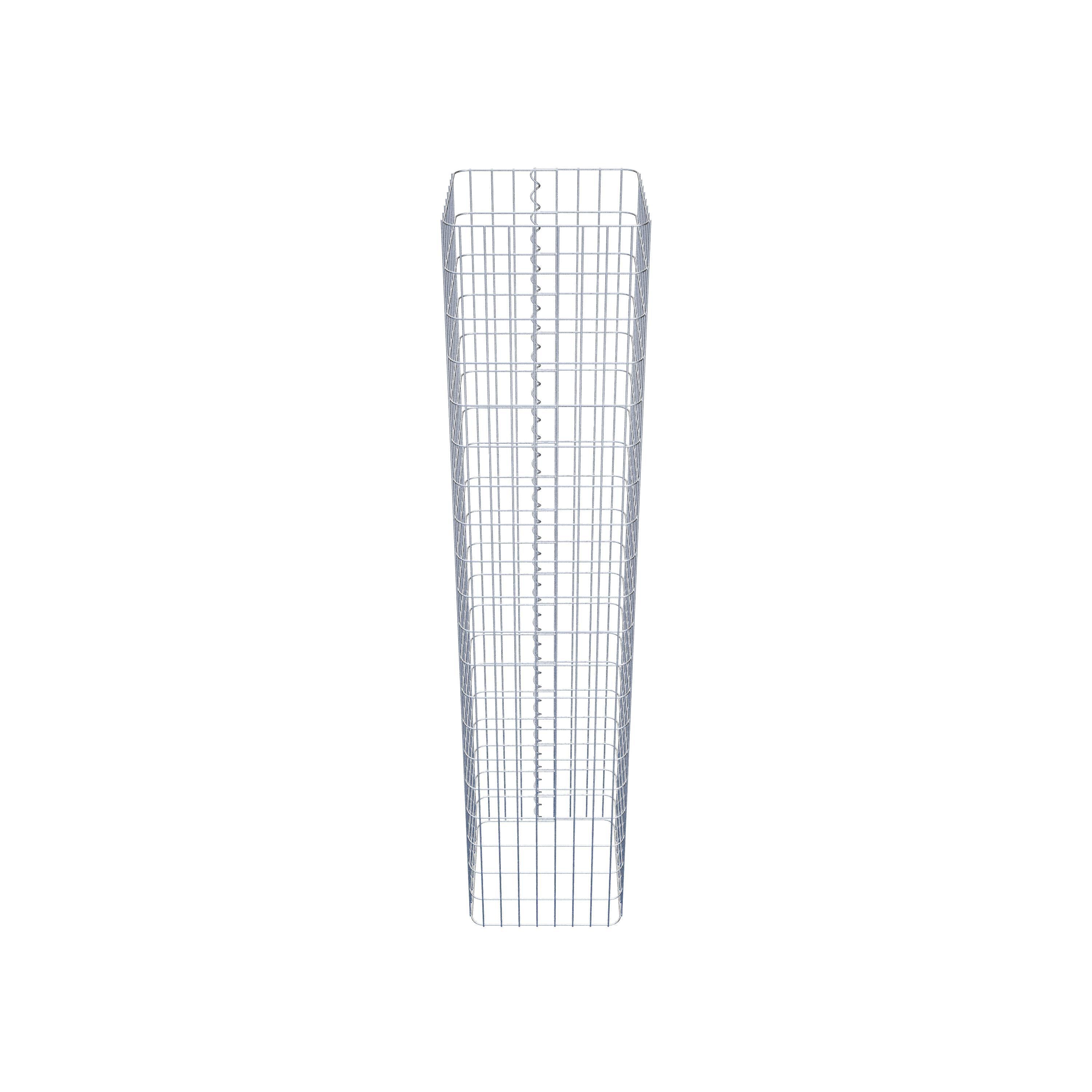 Colonne gabion carrée 42 cm x 42 cm, hauteur 200 cm, MW 5 cm x 10 cm