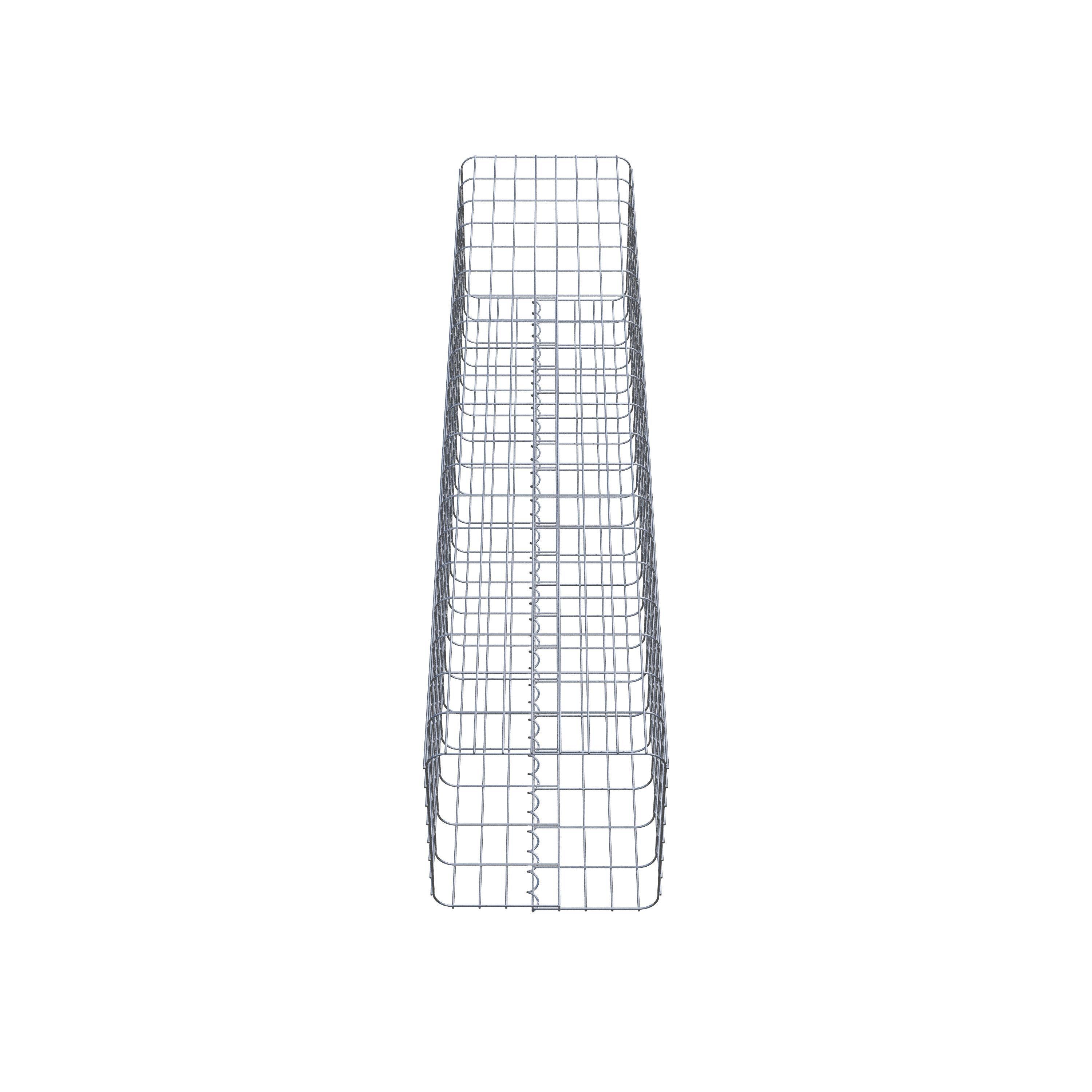 Colonne gabion carrée 42 cm x 42 cm, hauteur 200 cm, MW 5 cm x 10 cm