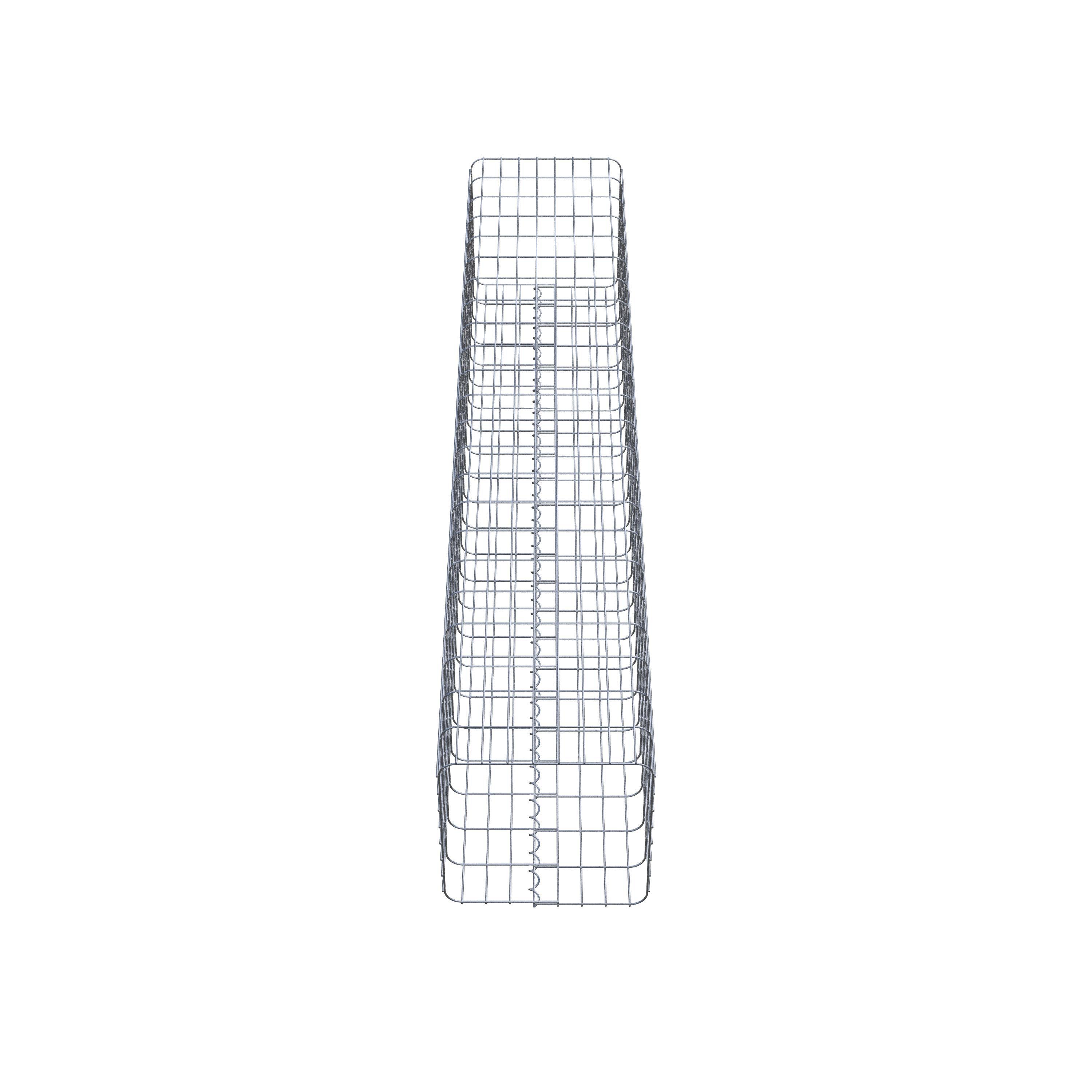 Colonne gabion carrée 42 cm x 42 cm, hauteur 230 cm, L 5 cm x 10 cm