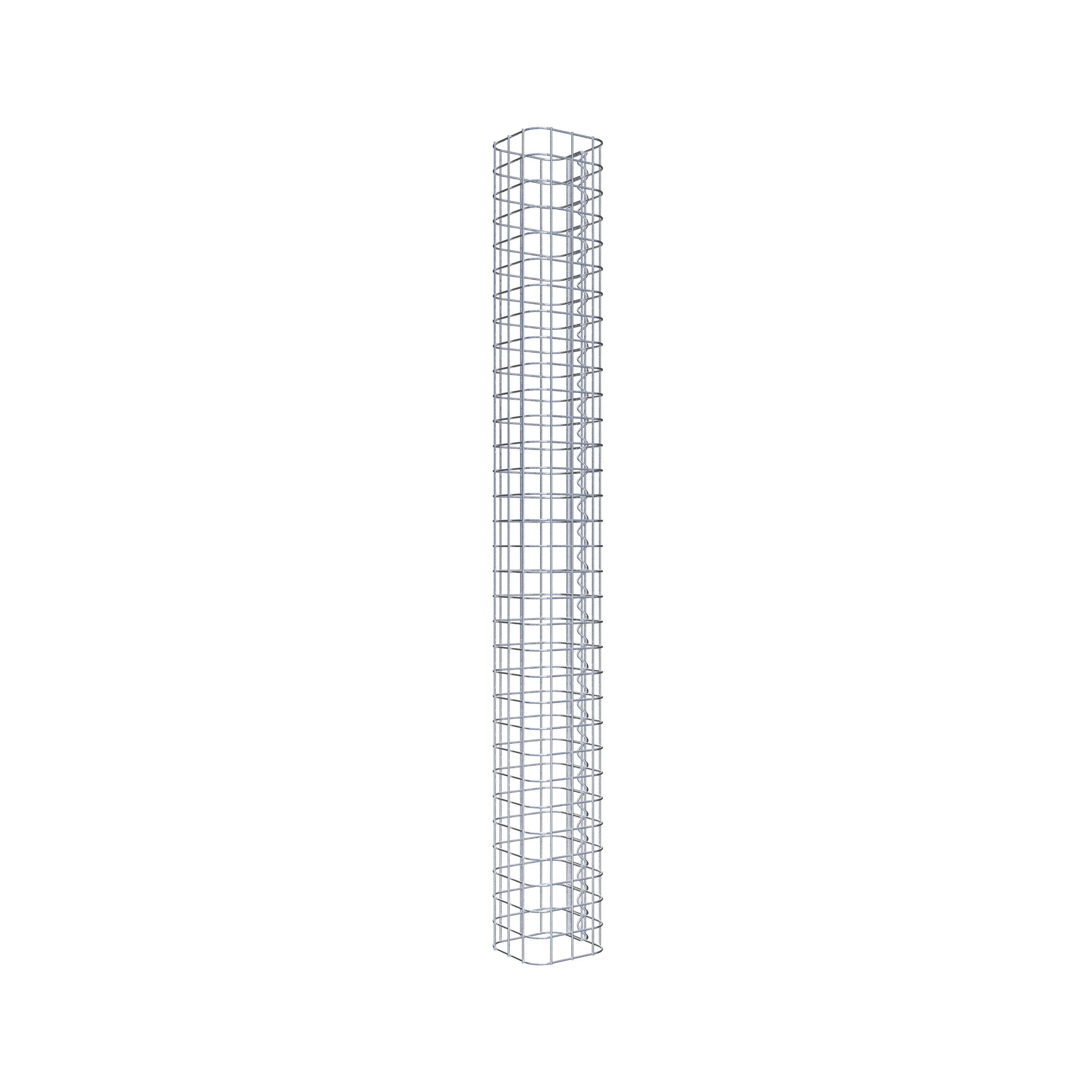 Colonne gabion carrée 17 cm x 17 cm, hauteur 160 cm, L 5 cm x 5 cm