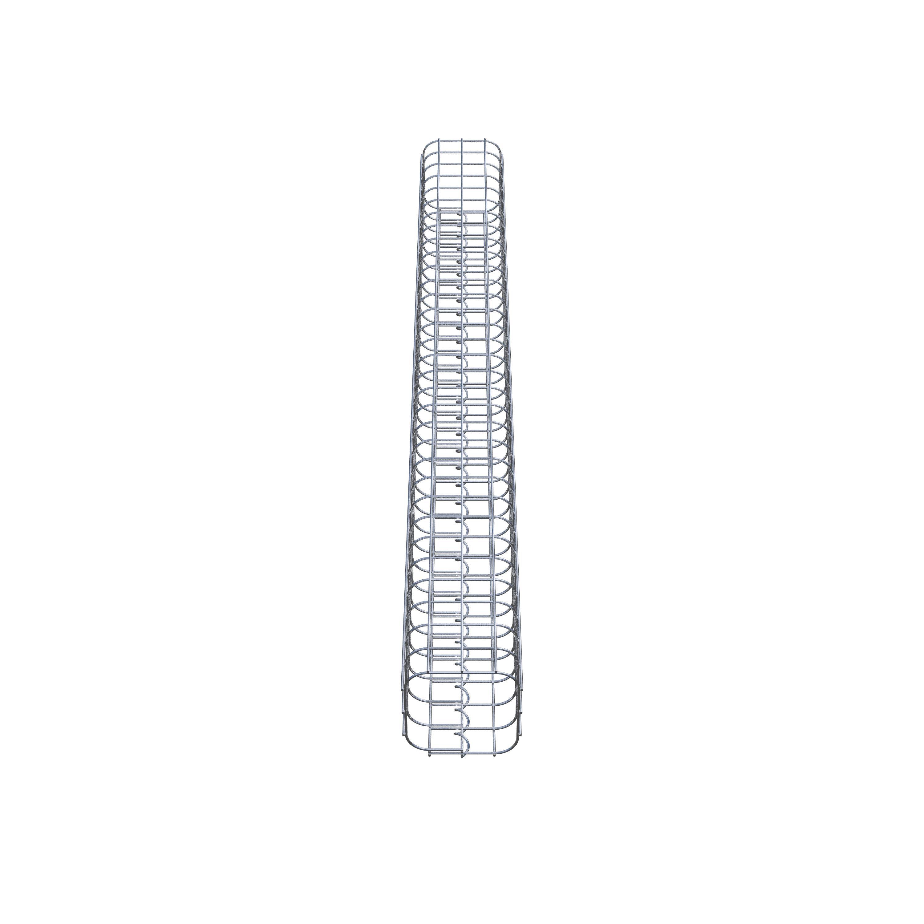 Colonne gabion carrée 17 cm x 17 cm, hauteur 160 cm, L 5 cm x 5 cm