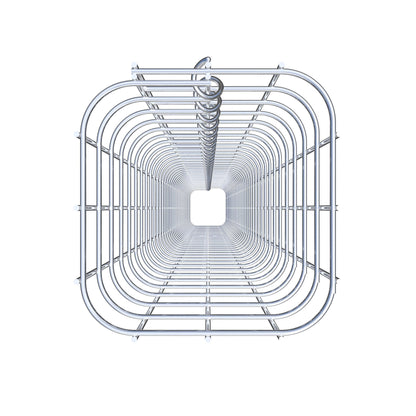 Coluna de gabião quadrada 17 cm x 17 cm, 200 cm de altura, PM 5 cm x 5 cm