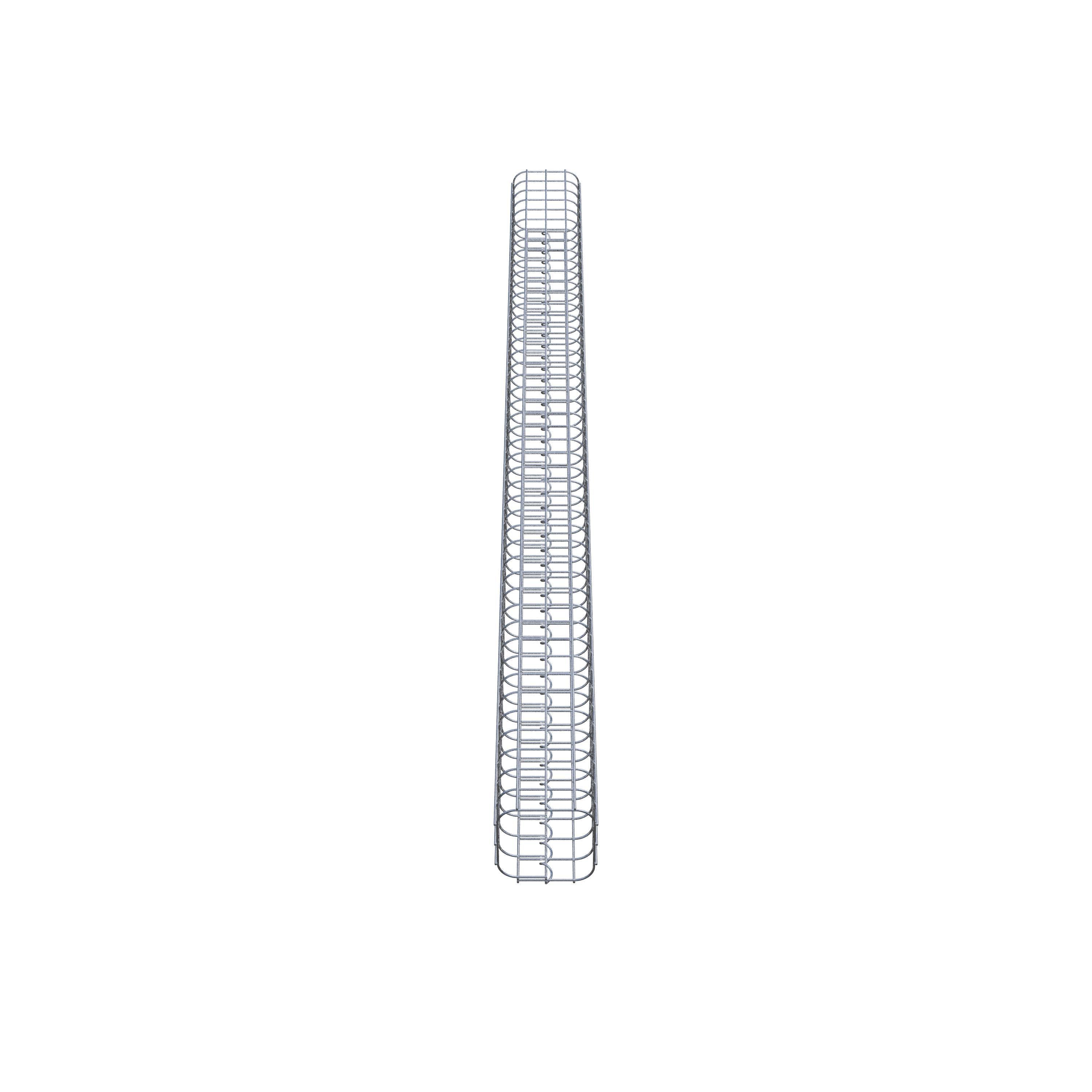 Colonne gabion carrée 17 cm x 17 cm, hauteur 230 cm, L 5 cm x 5 cm