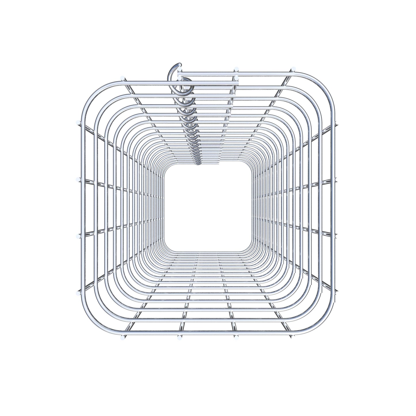 Coluna de gabião quadrada 22 cm x 22 cm, 80 cm de altura, PM 5 cm x 5 cm