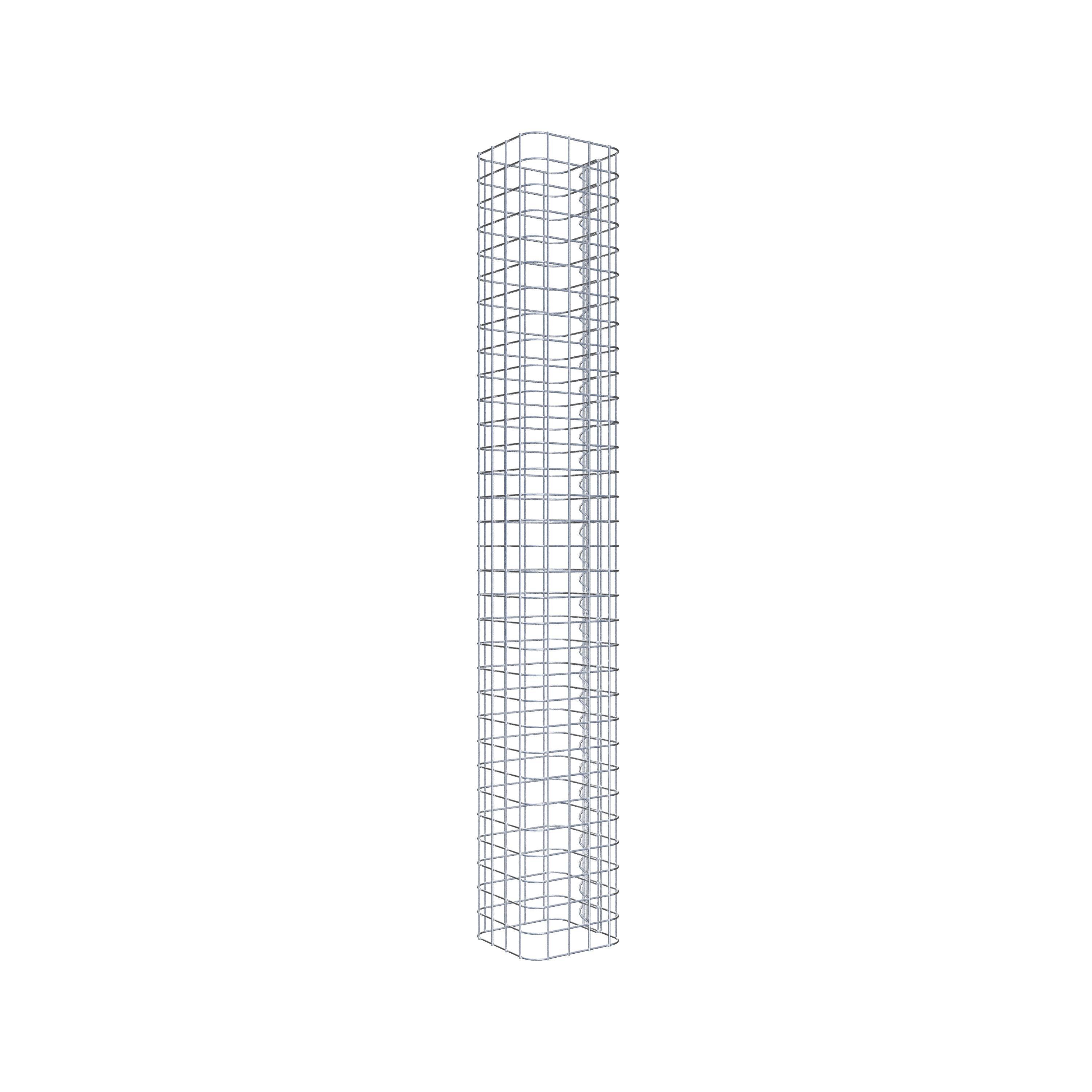 Colonne gabion carrée 22 cm x 22 cm, hauteur 160 cm, L 5 cm x 5 cm