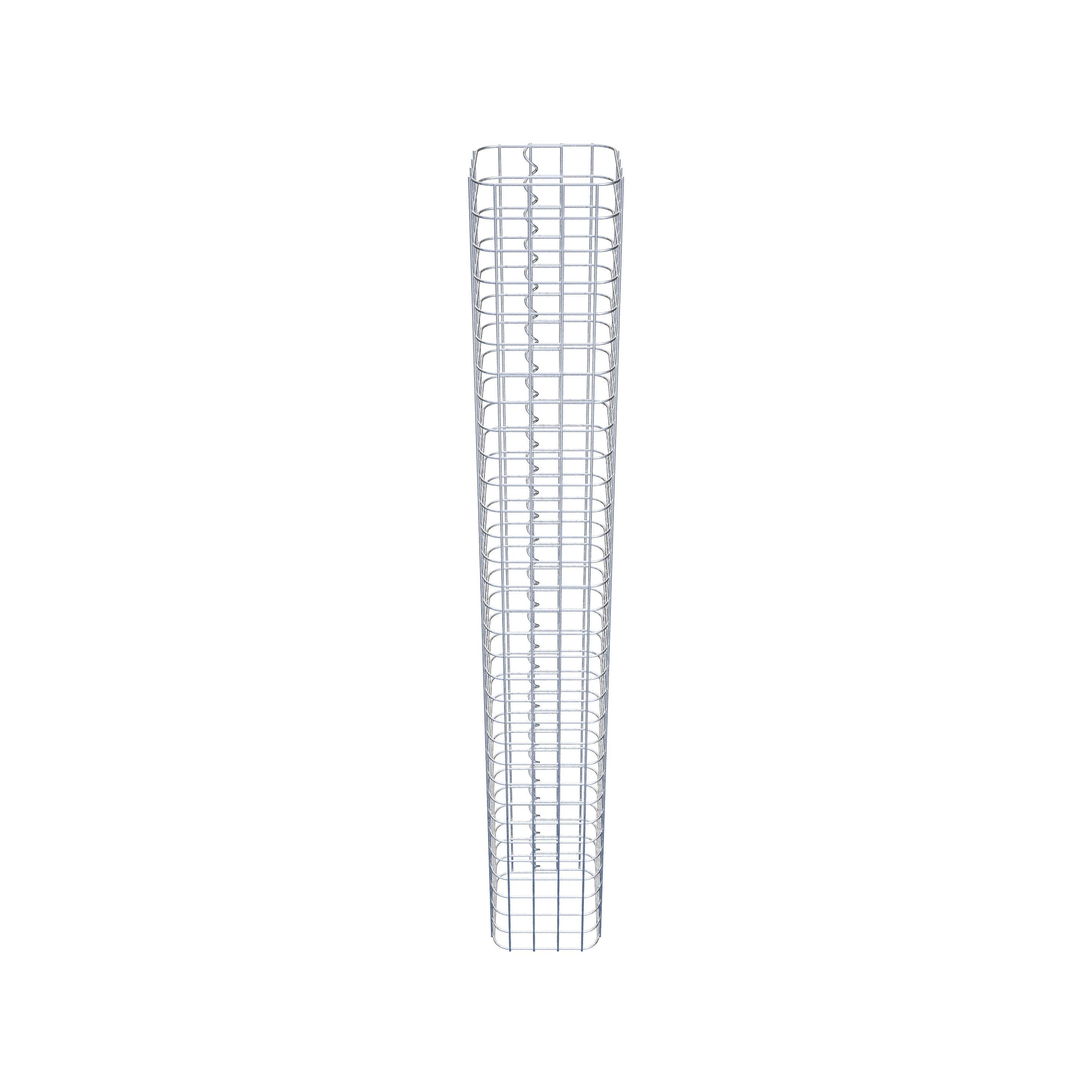 Colonne gabion carrée 22 cm x 22 cm, hauteur 160 cm, L 5 cm x 5 cm