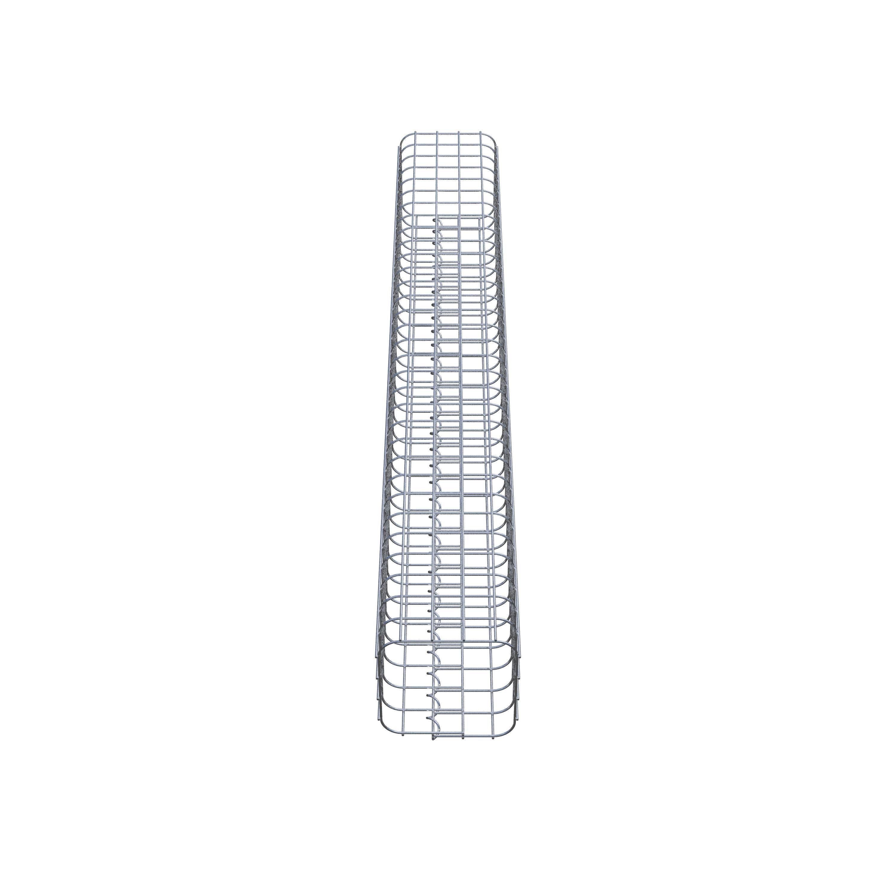 Colonne gabion carrée 22 cm x 22 cm, hauteur 160 cm, L 5 cm x 5 cm