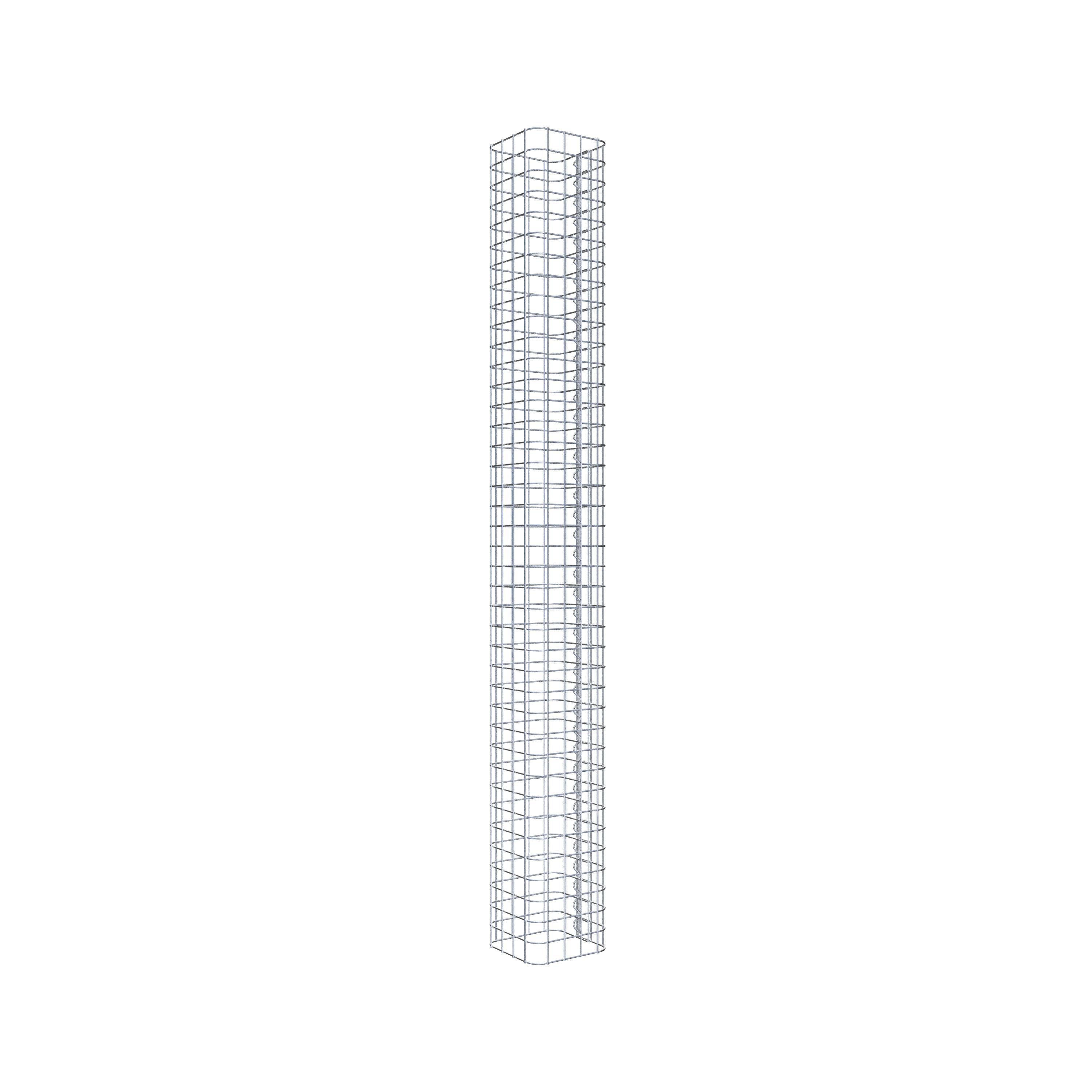 Colonne gabion carrée 22 cm x 22 cm, hauteur 200 cm, MW 5 cm x 5 cm