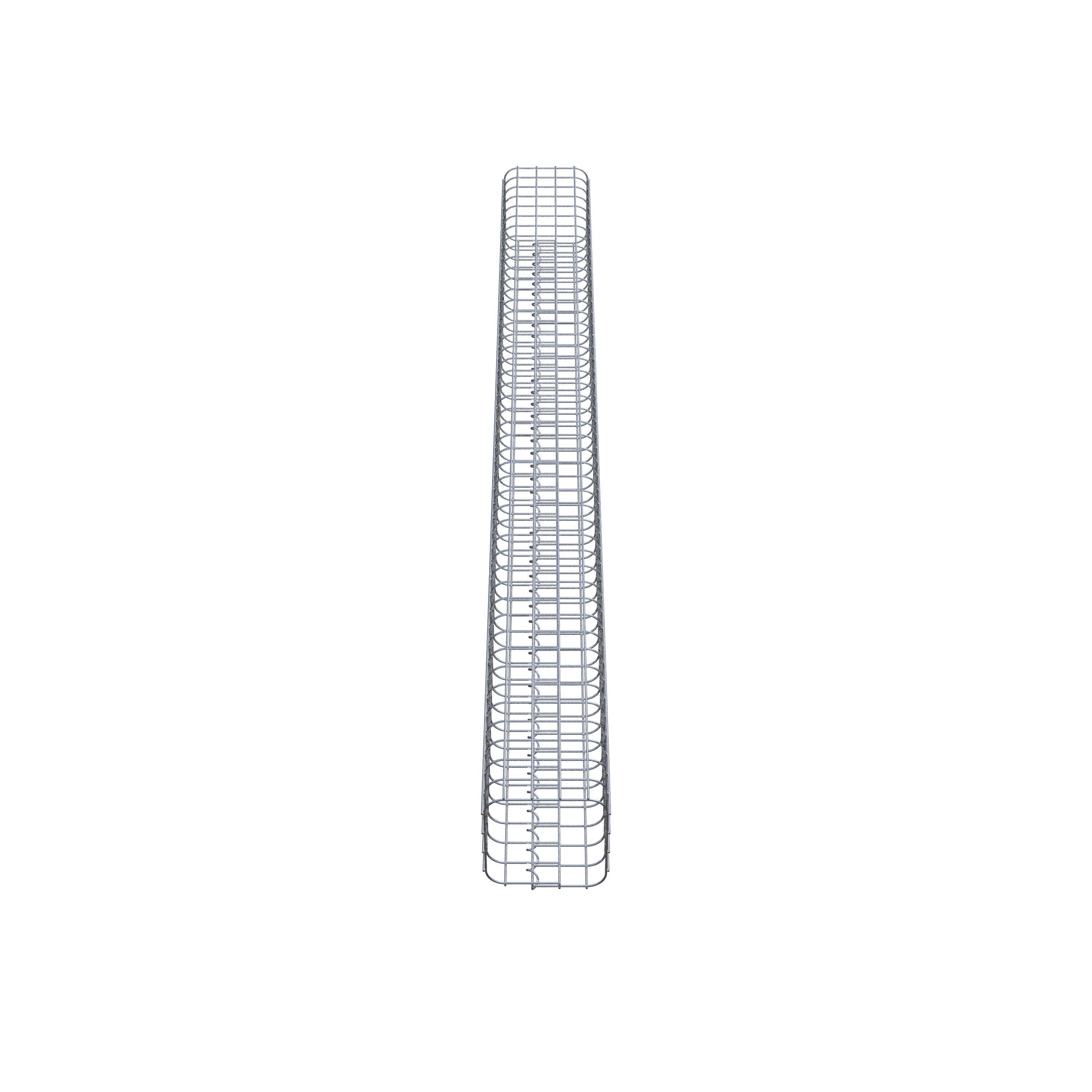 Colonne gabion carrée 22 cm x 22 cm, hauteur 230 cm, MW 5 cm x 5 cm