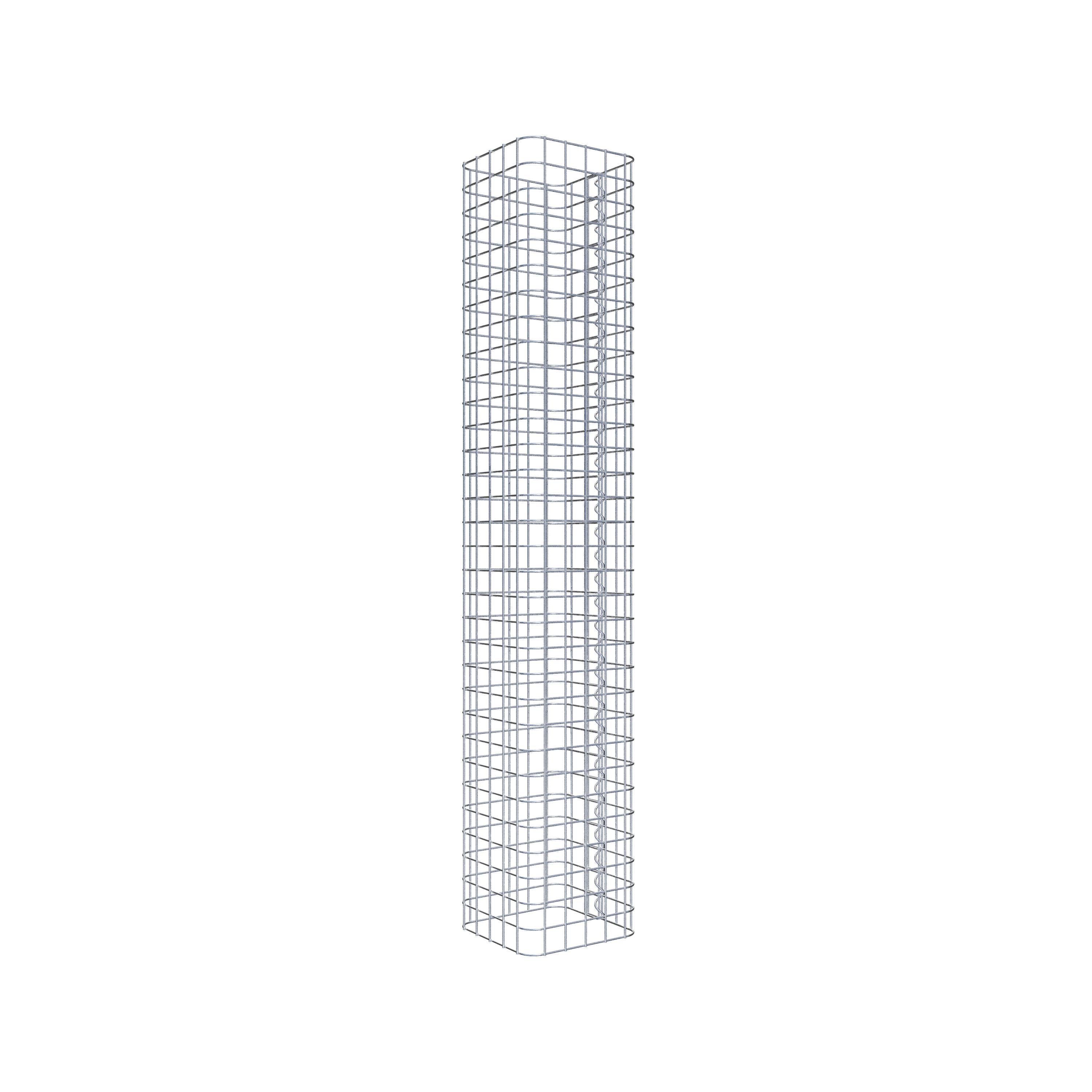 Colonne gabion carrée 27 cm x 27 cm, hauteur 160 cm, L 5 cm x 5 cm