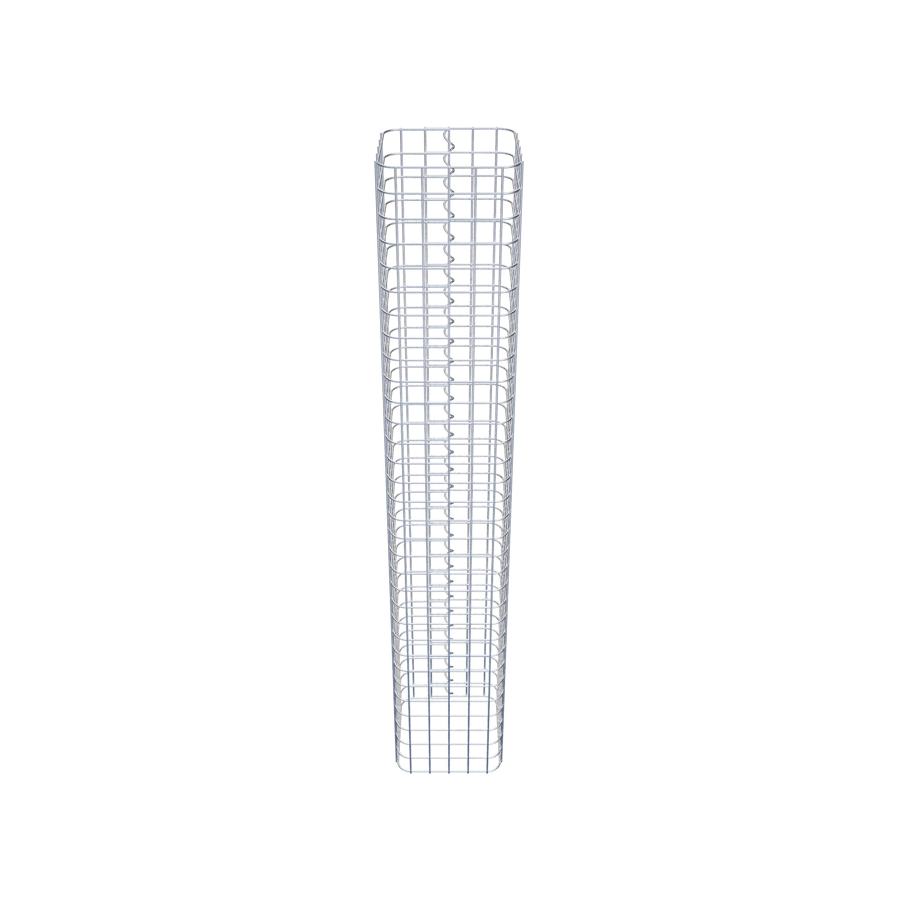 Colonne gabion carrée 27 cm x 27 cm, hauteur 160 cm, L 5 cm x 5 cm