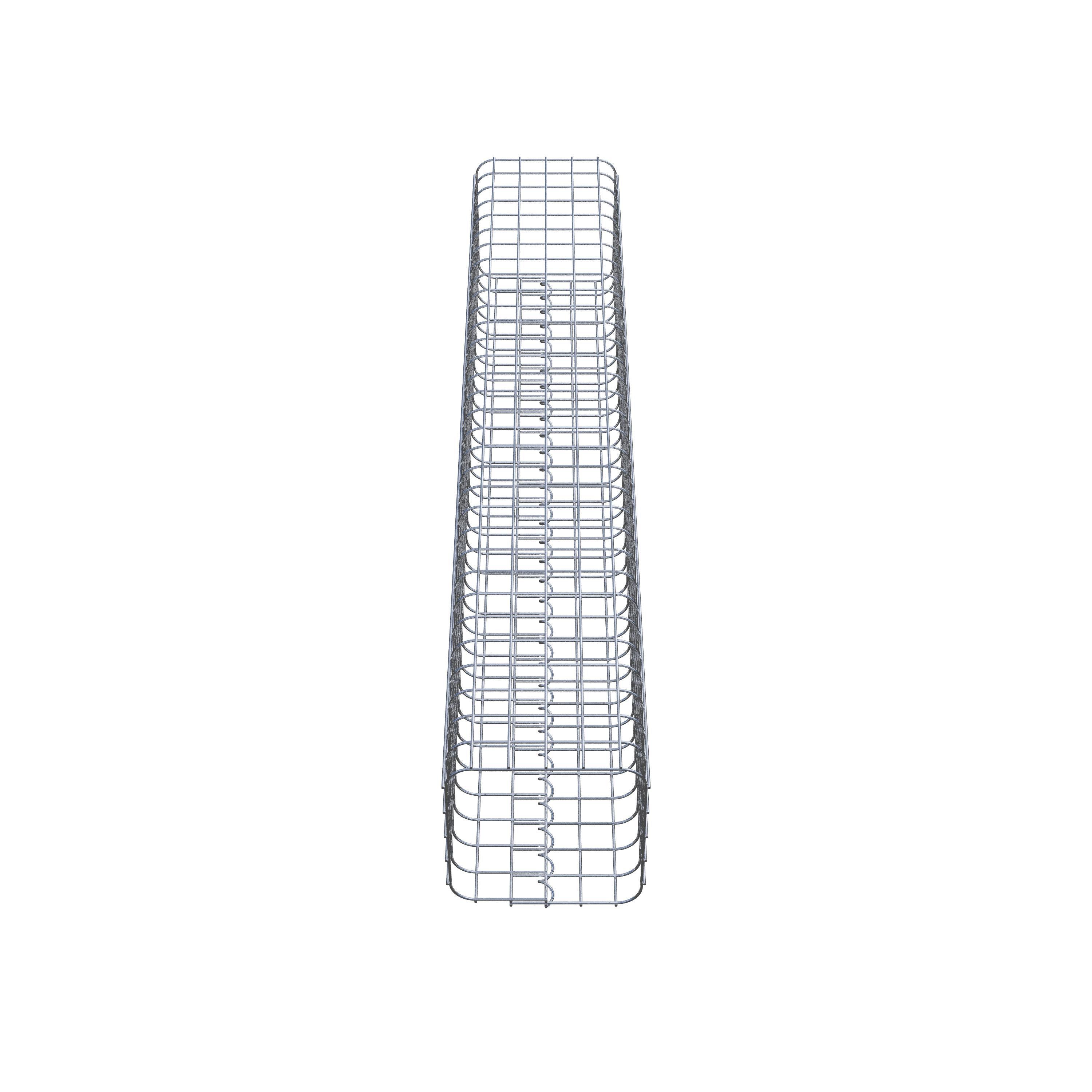 Colonne gabion carrée 27 cm x 27 cm, hauteur 160 cm, L 5 cm x 5 cm