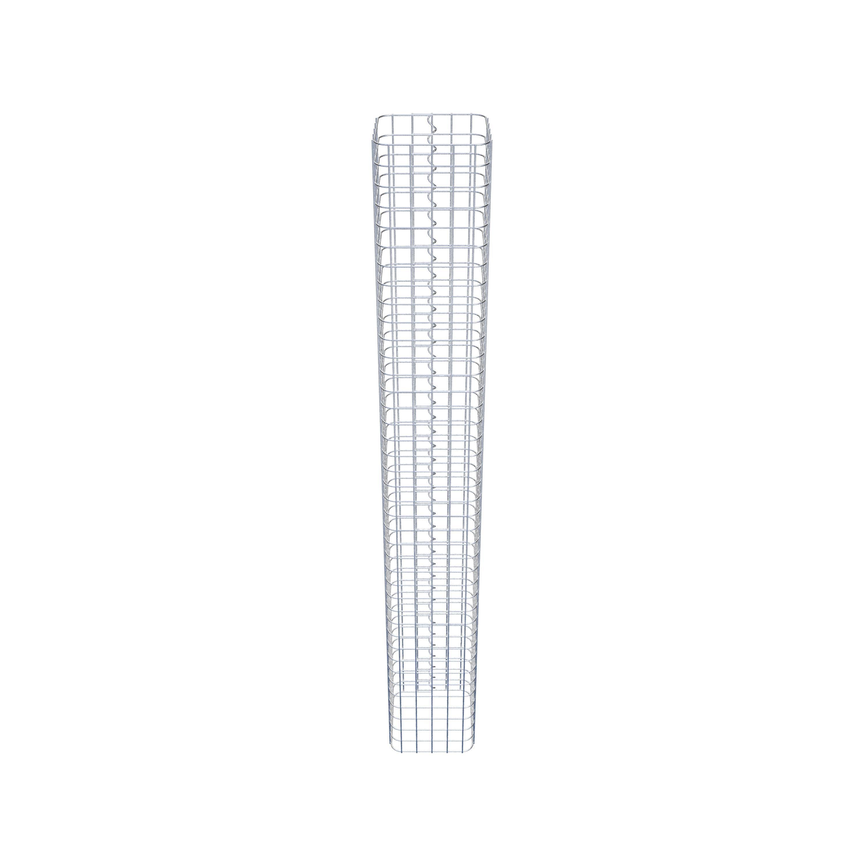 Colonne gabion carrée 27 cm x 27 cm, hauteur 200 cm, MW 5 cm x 5 cm