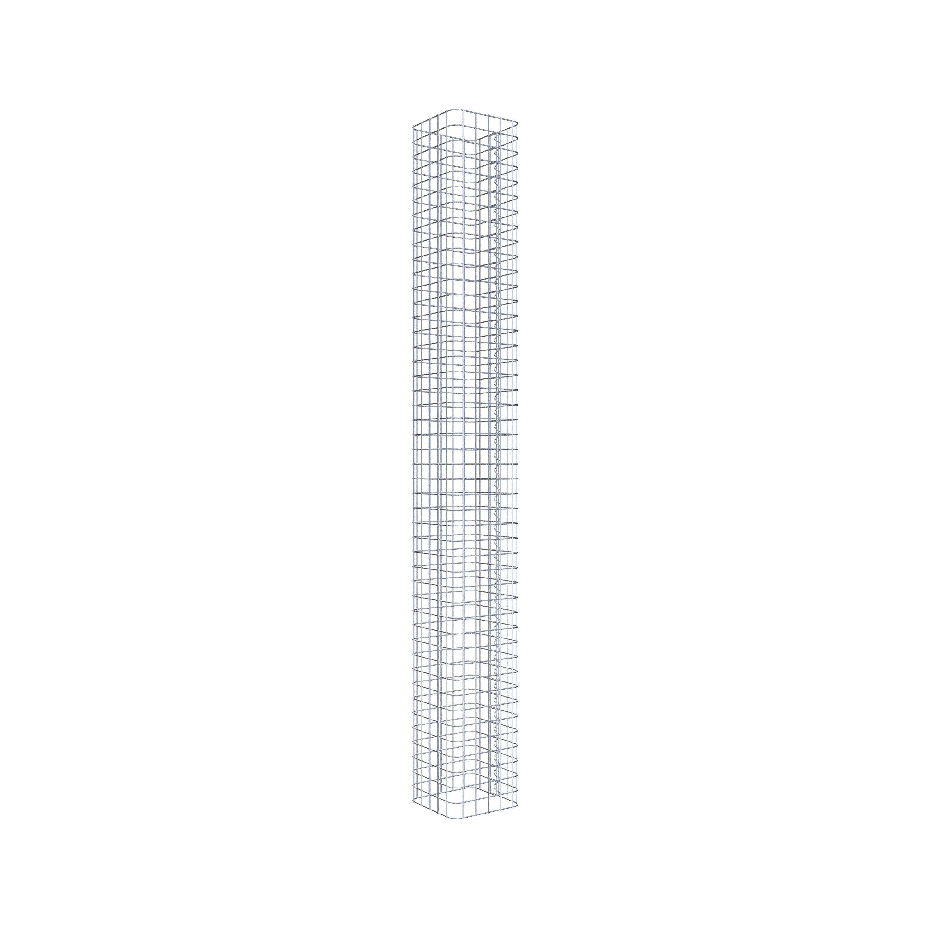 Colonne gabion carrée 27 cm x 27 cm, hauteur 230 cm, MW 5 cm x 5 cm