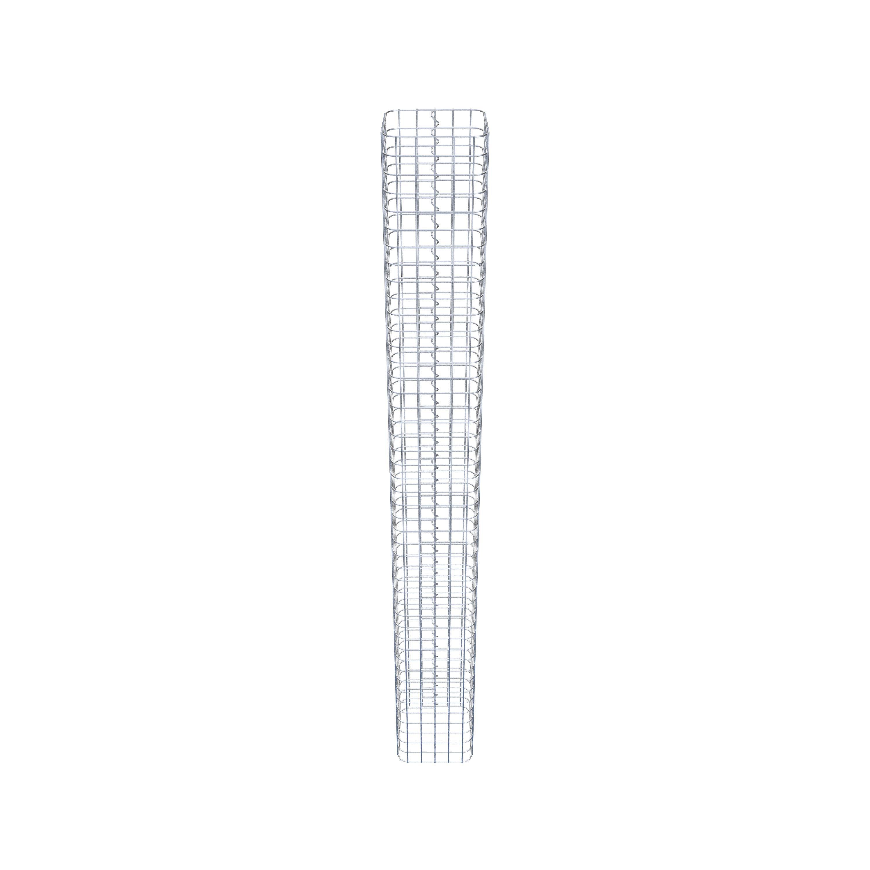 Colonne gabion carrée 27 cm x 27 cm, hauteur 230 cm, MW 5 cm x 5 cm