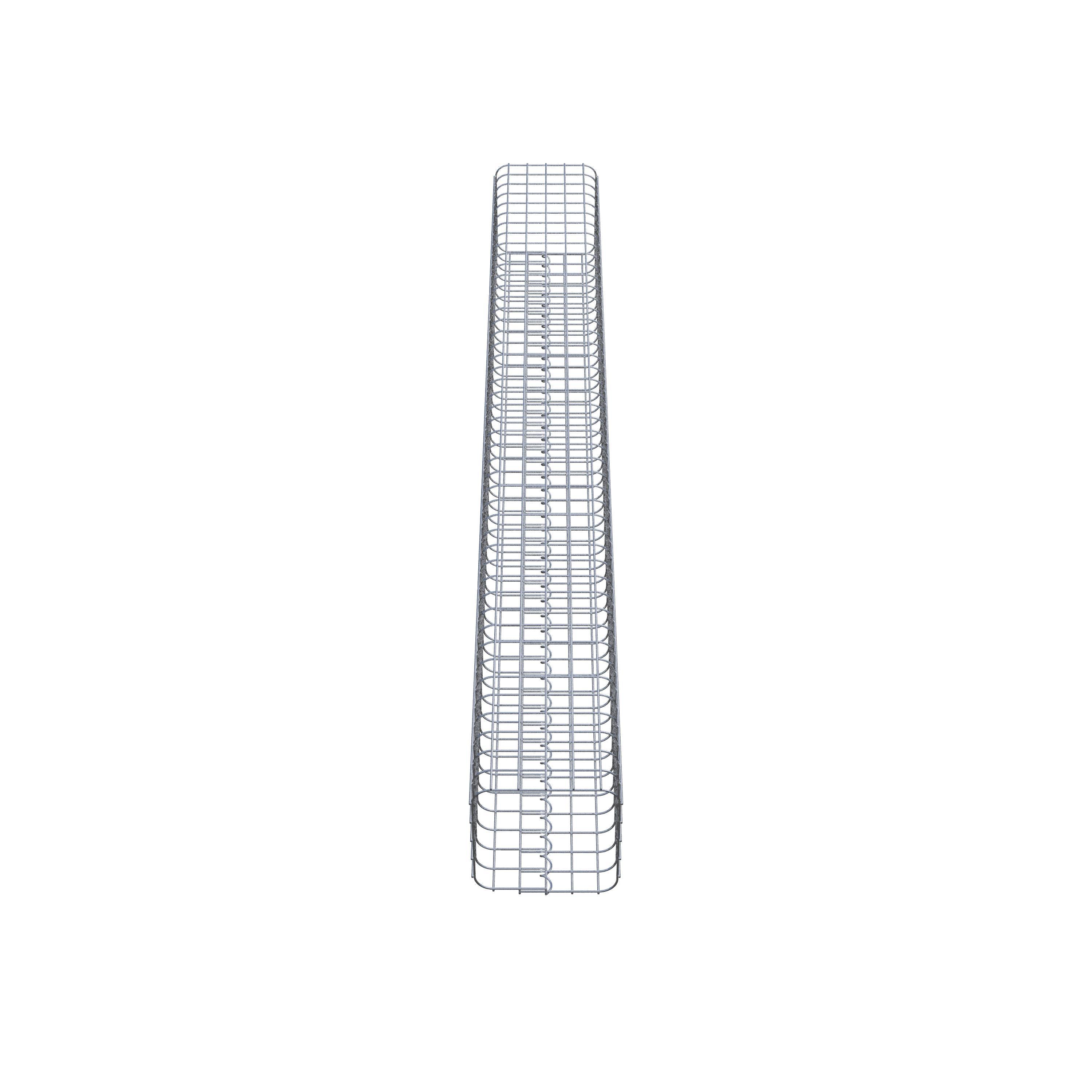 Colonne gabion carrée 27 cm x 27 cm, hauteur 230 cm, MW 5 cm x 5 cm