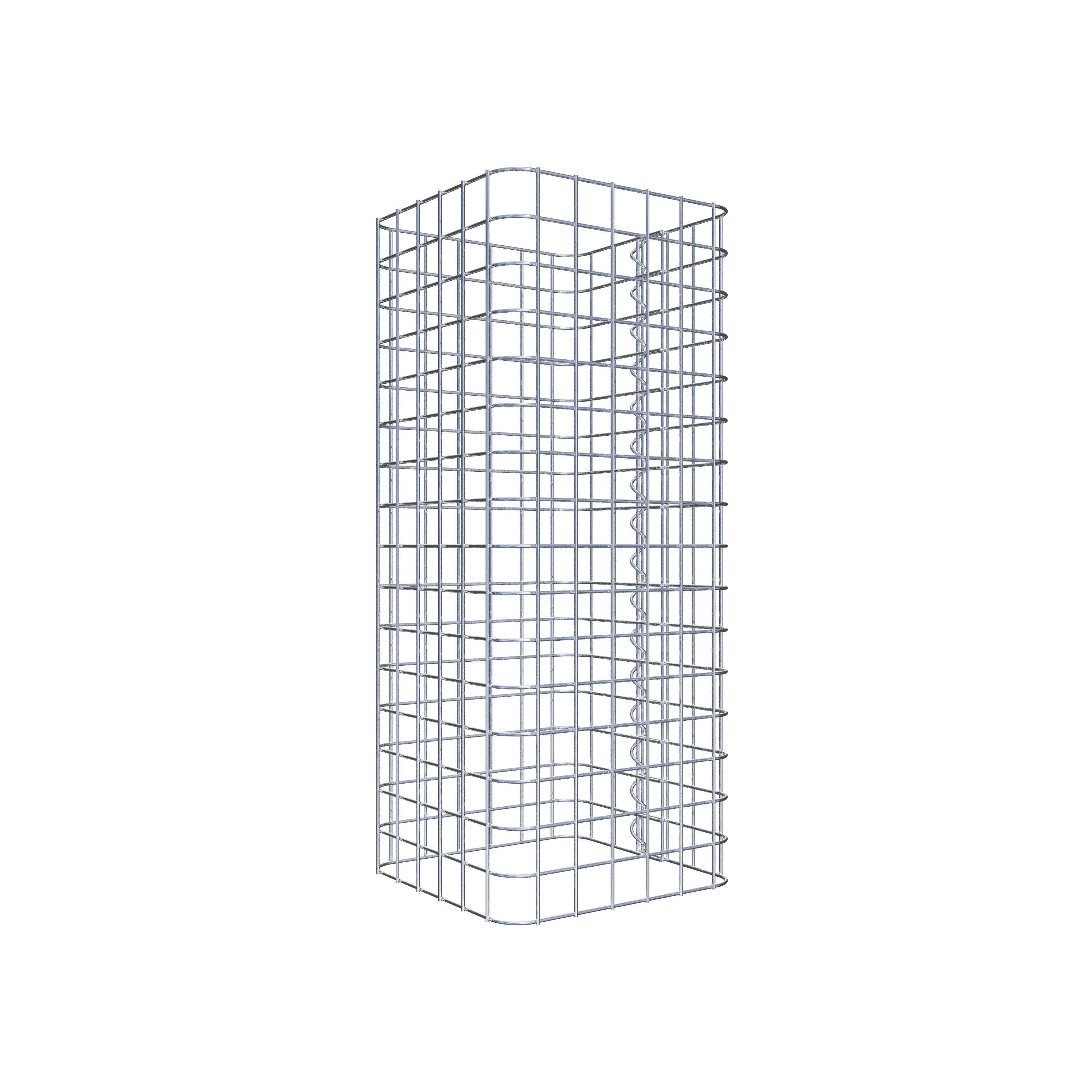 Colonne gabion carrée 32 cm x 32 cm, hauteur 80 cm, L 5 cm x 5 cm