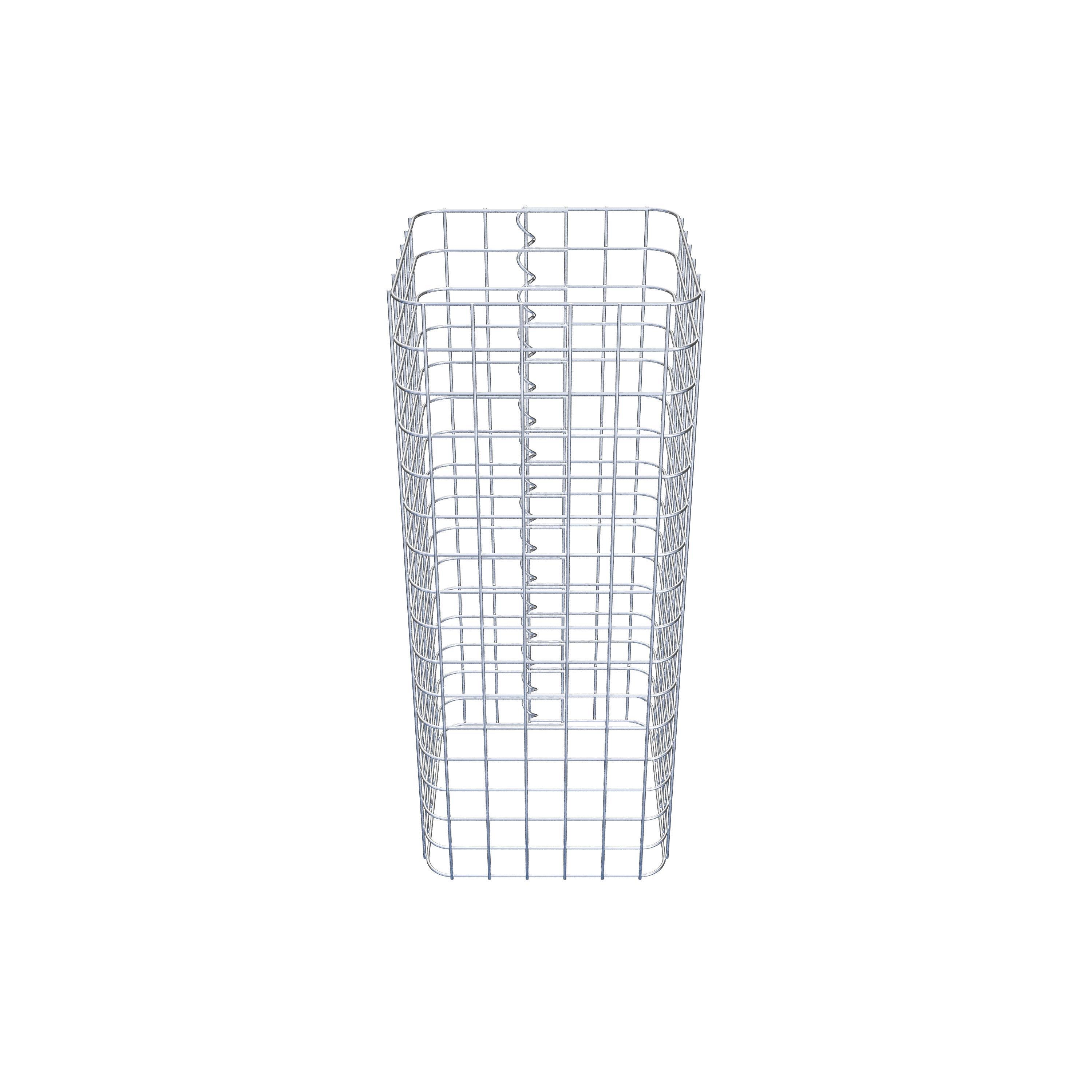 Colonne gabion carrée 32 cm x 32 cm, hauteur 80 cm, L 5 cm x 5 cm