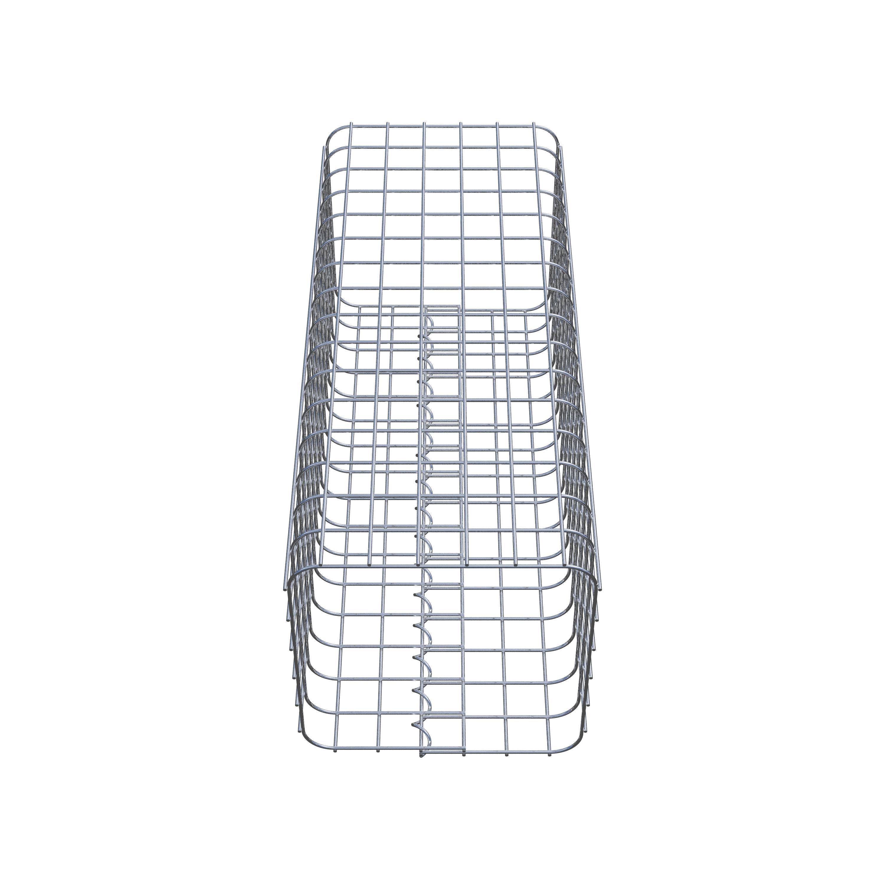 Colonne gabion carrée 32 cm x 32 cm, hauteur 80 cm, L 5 cm x 5 cm