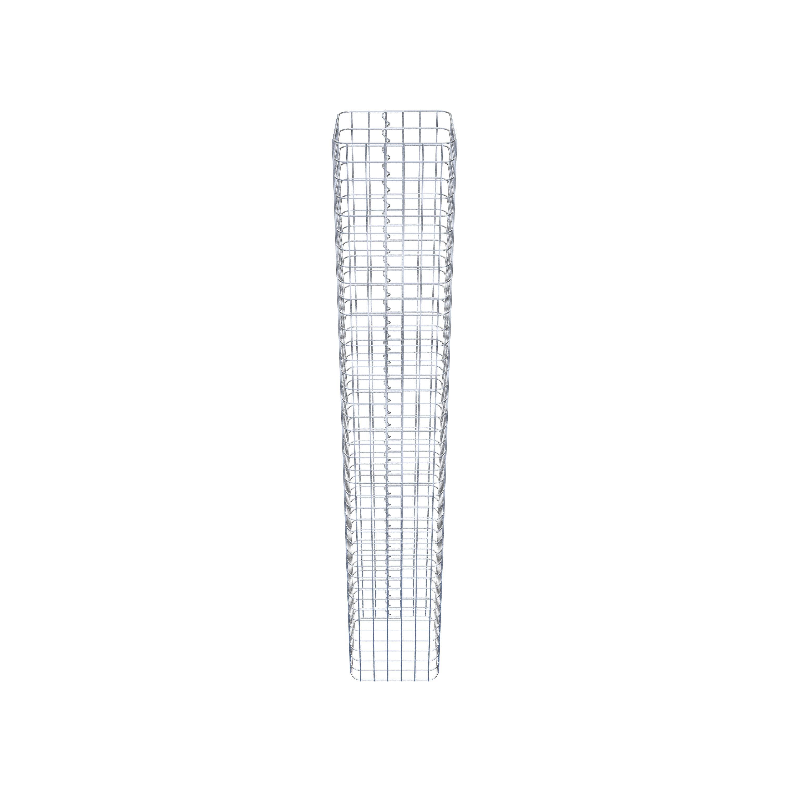 Colonne gabion carrée 32 cm x 32 cm, hauteur 200 cm, MW 5 cm x 5 cm